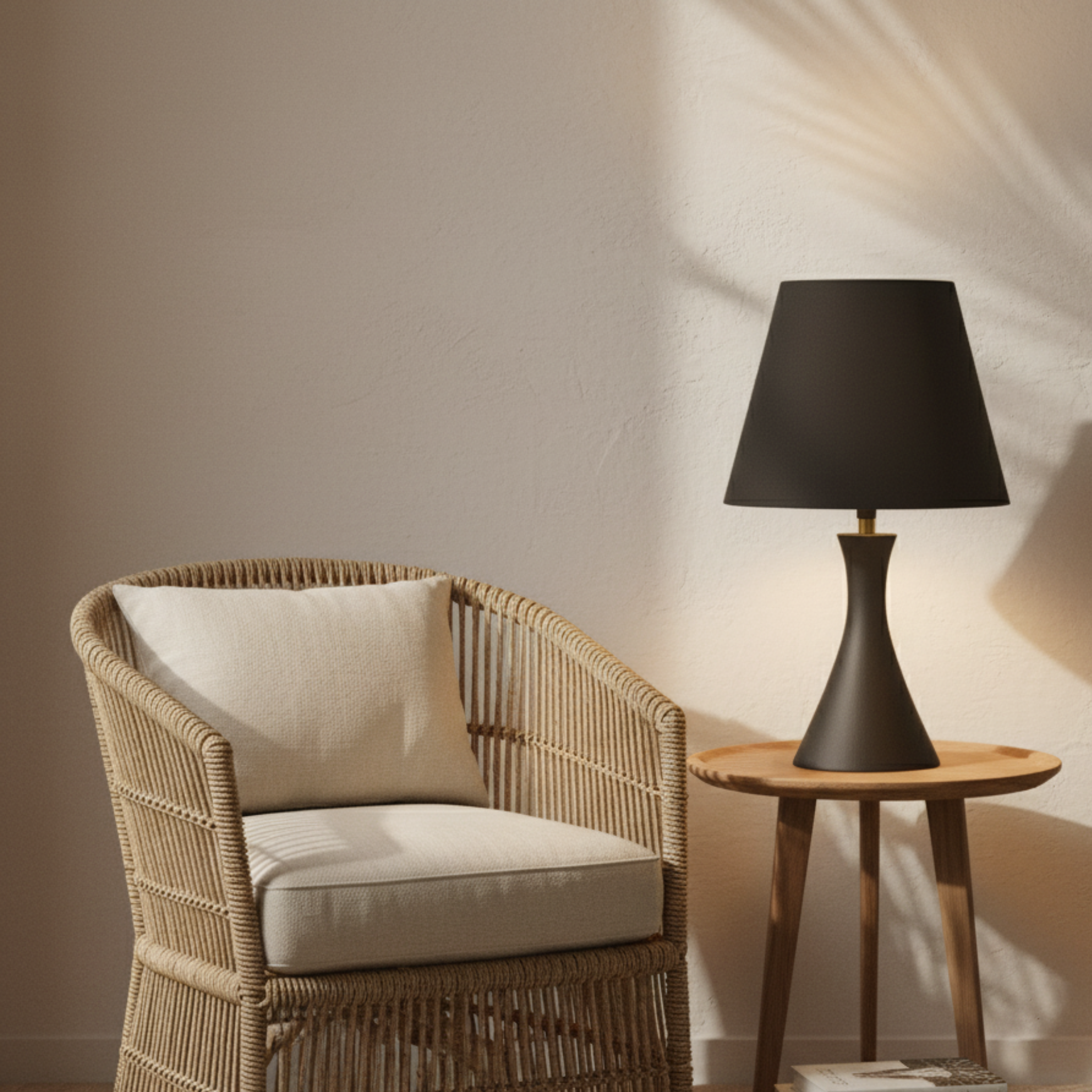 Veilleuse Noir Mat | Abat-jour Noir | Fiolla Home