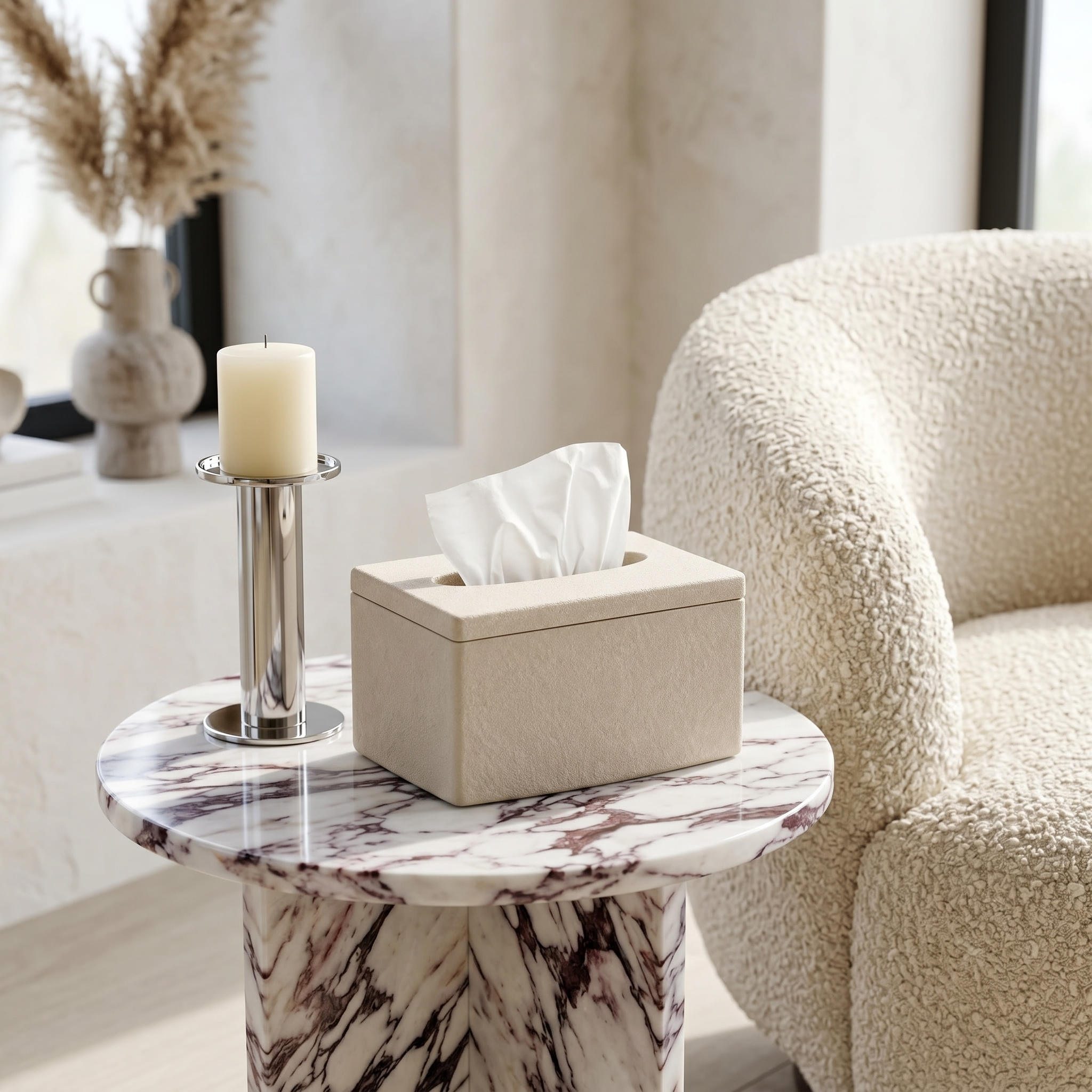 Porte-Papier Design Minimaliste Écru Tunisie | Fiolla Home