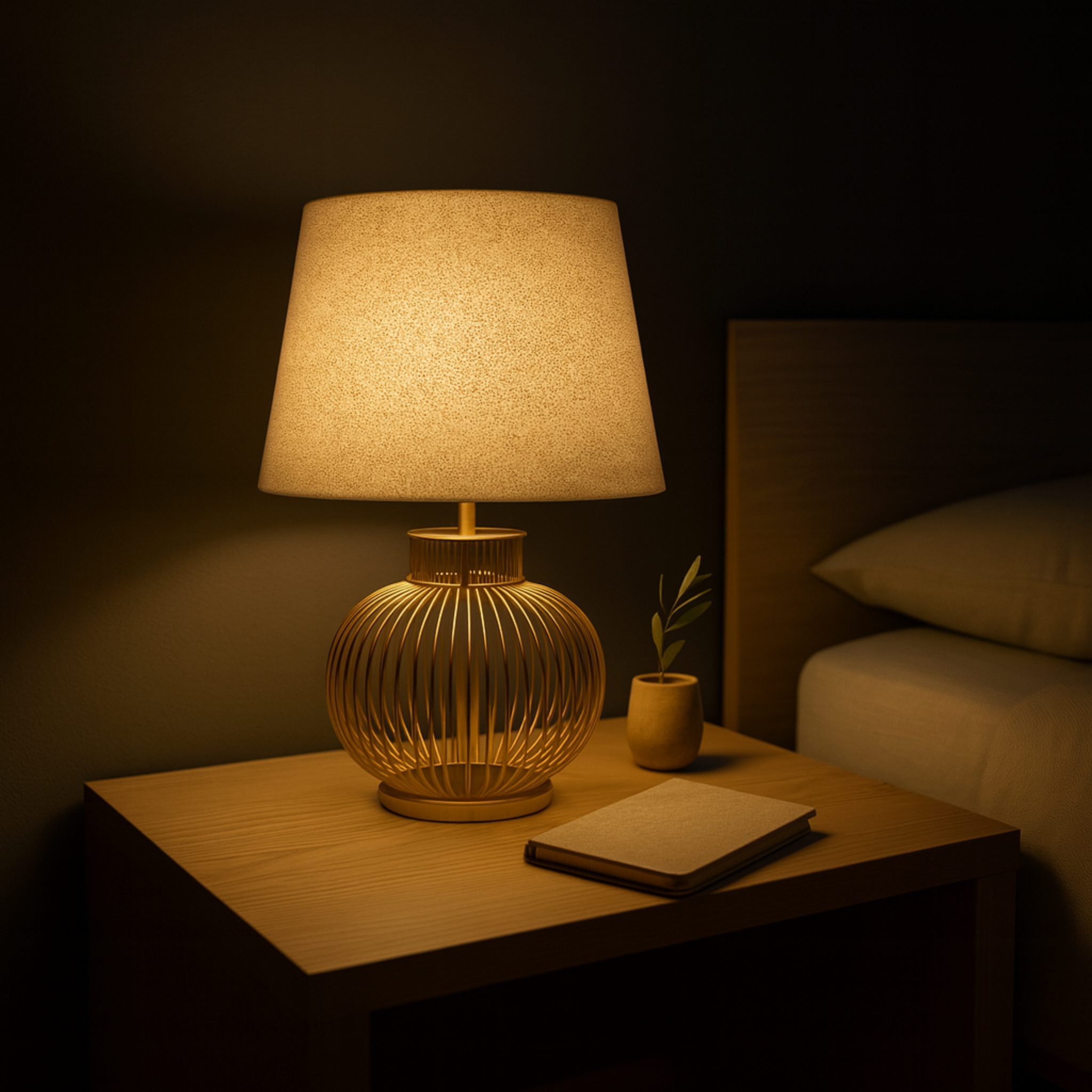 Veilleuse Métal Doré Sphère | Chambre Tunisie | Fiolla Home