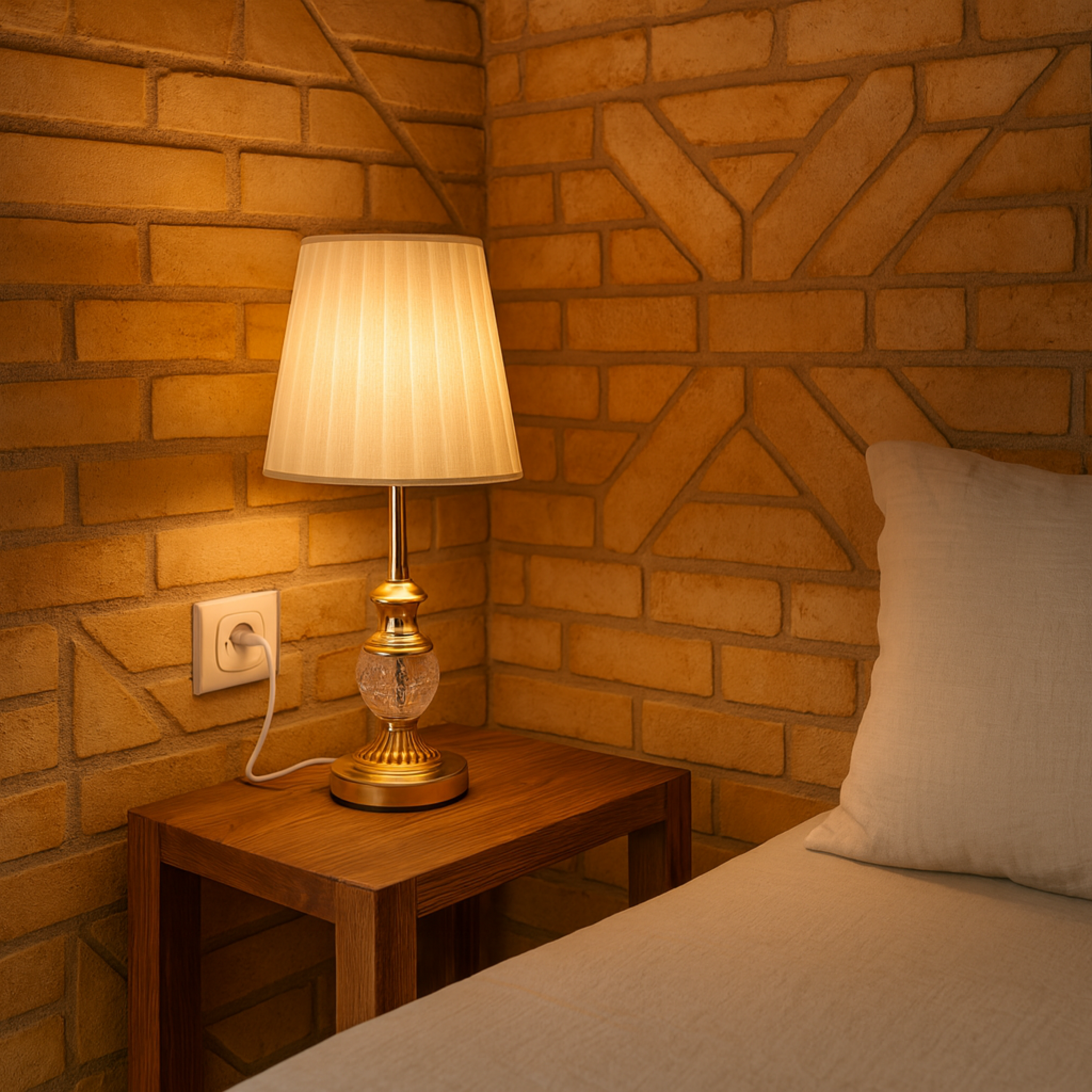 Veilleuse Style Antique Tunisie | Cristal & Laiton | Fiolla Home