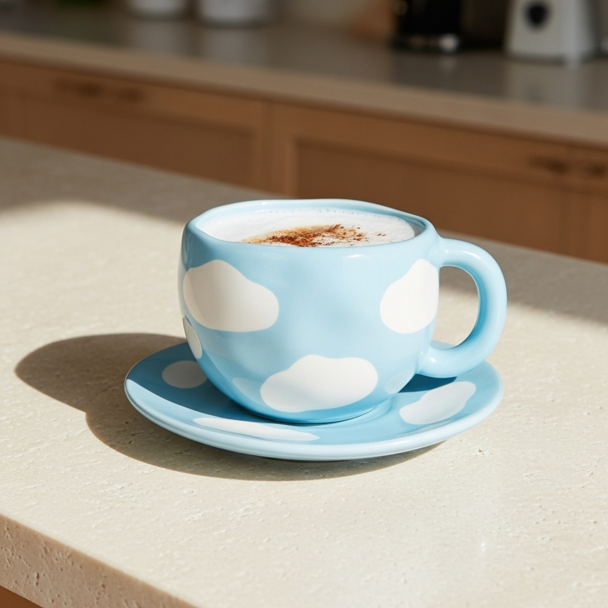 Tasse Ciel et Nuages – Céramique Bleue Apaisante Fiolla Home