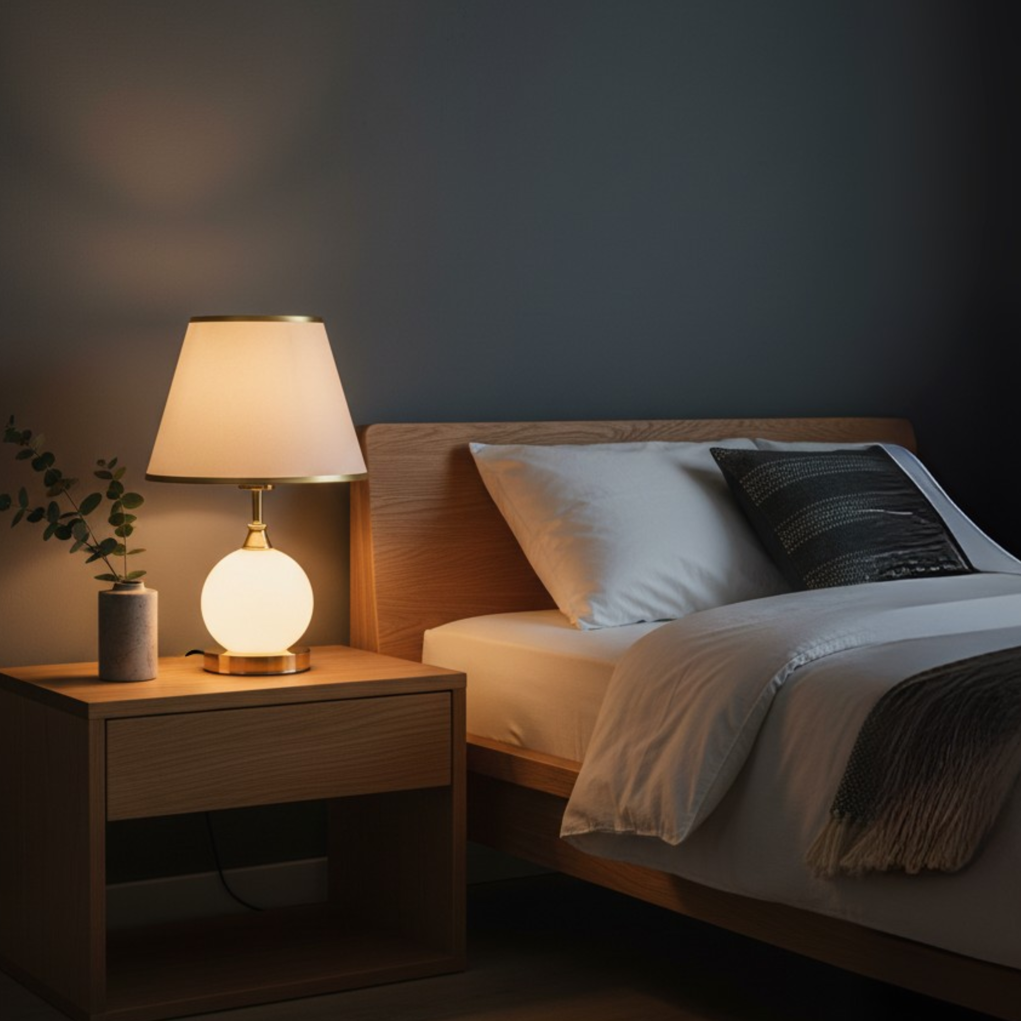 Veilleuse Chambre à Coucher | Globe Opalin | Fiolla Home