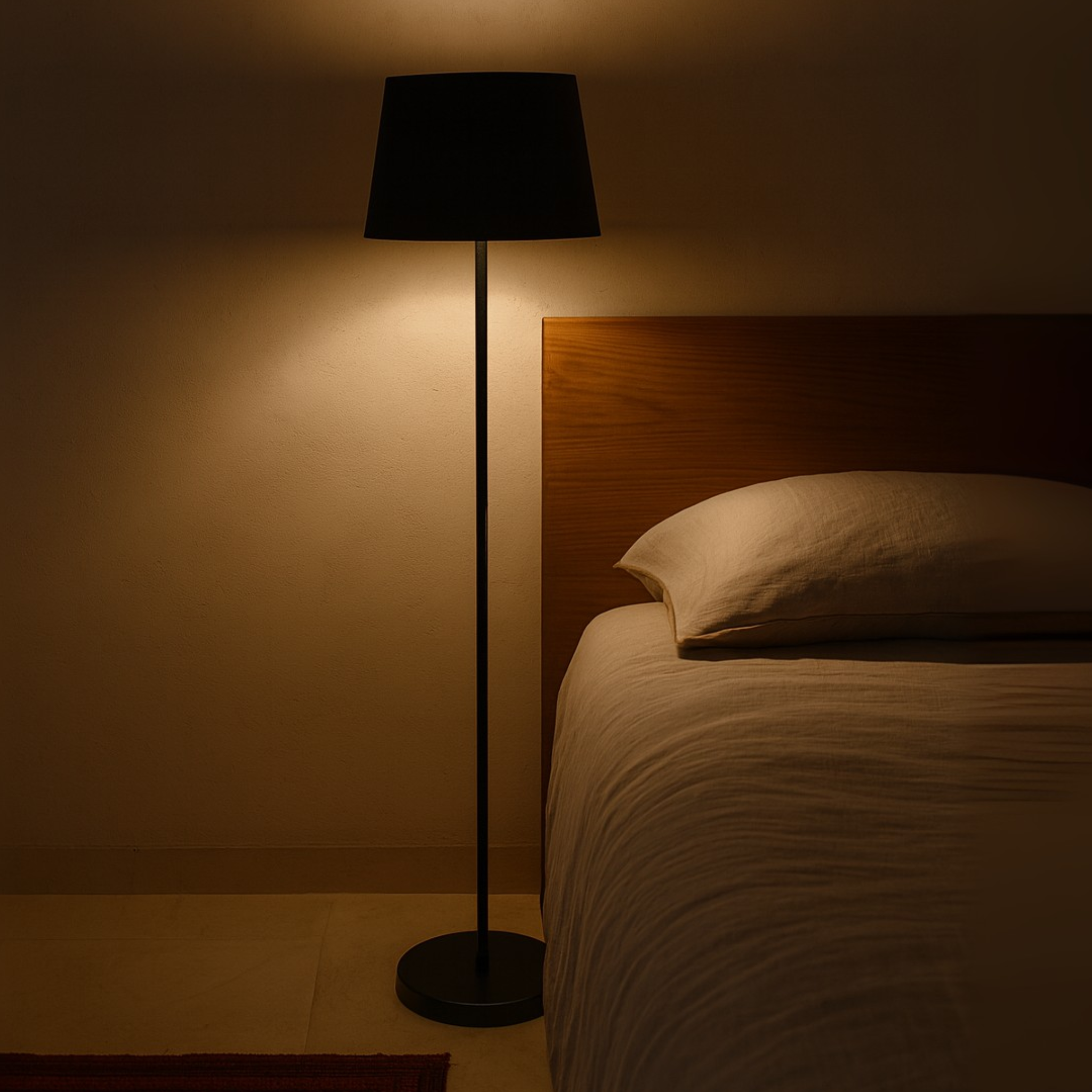 Lampadaire Noir Minimal | Lampe Décorative Tunisie | Fiolla Home