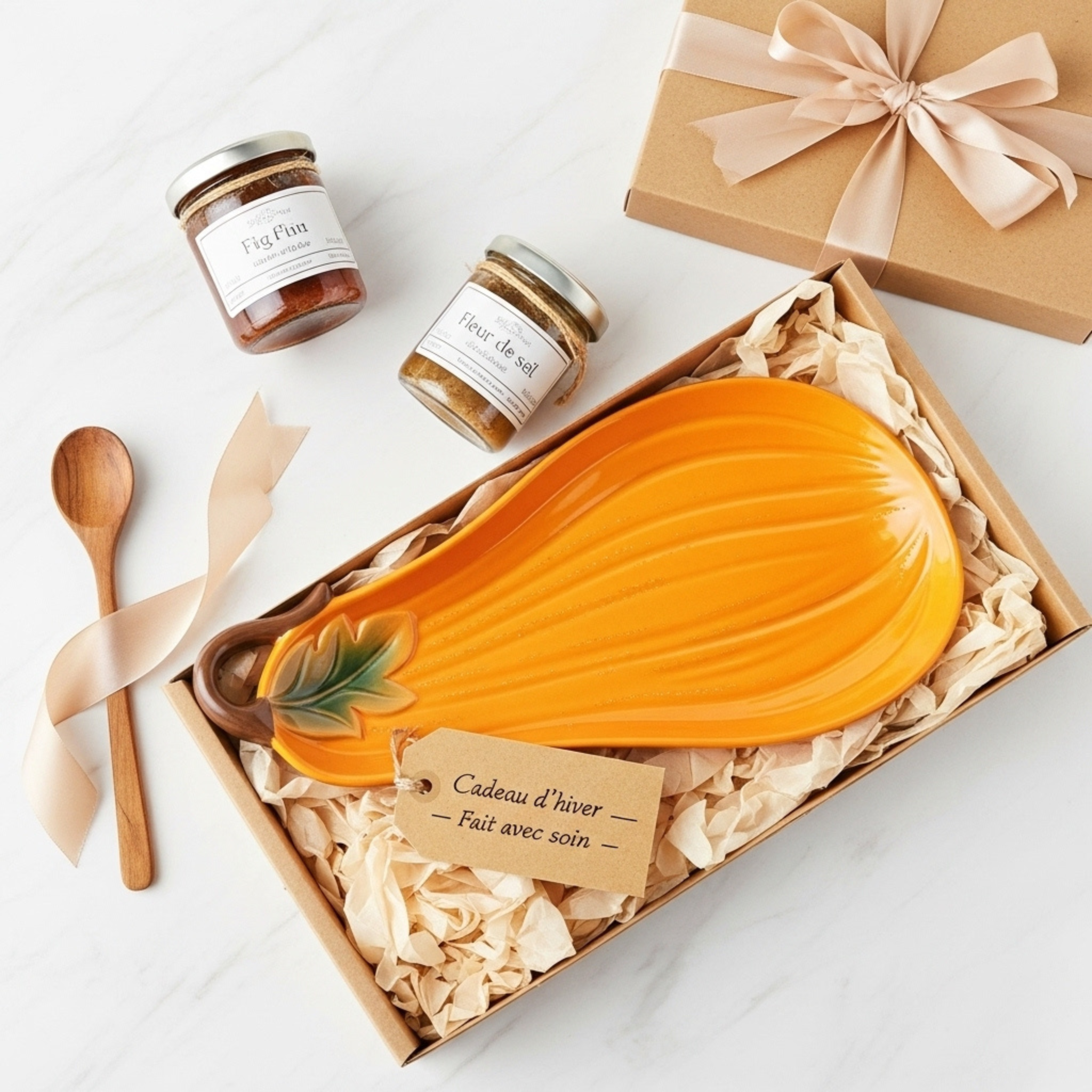 Assiette Citrouille en Céramique – Cadeau Fin d’Année Tunisie