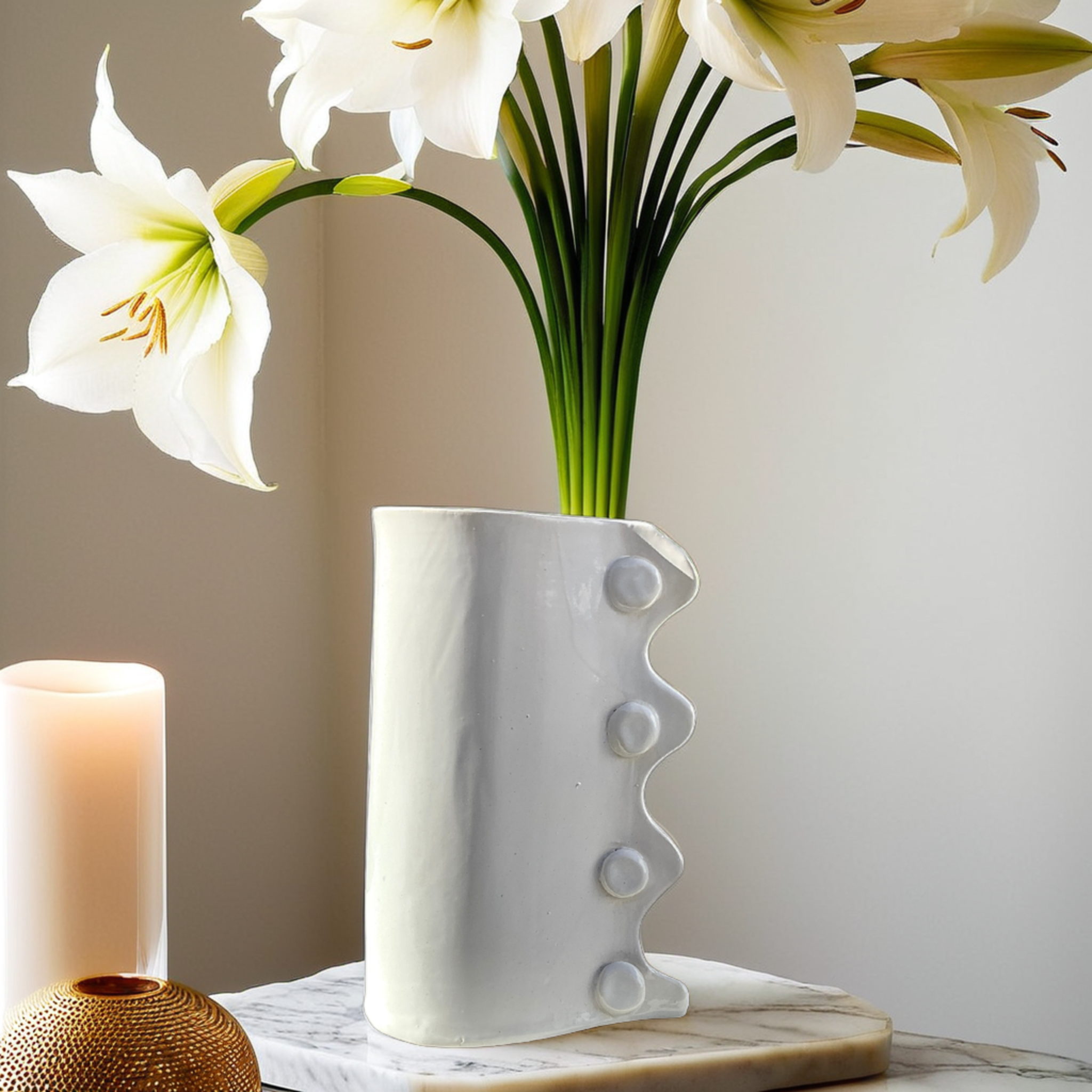 Vase Décoratif en Céramique | Style Contemporain | Fiolla Home