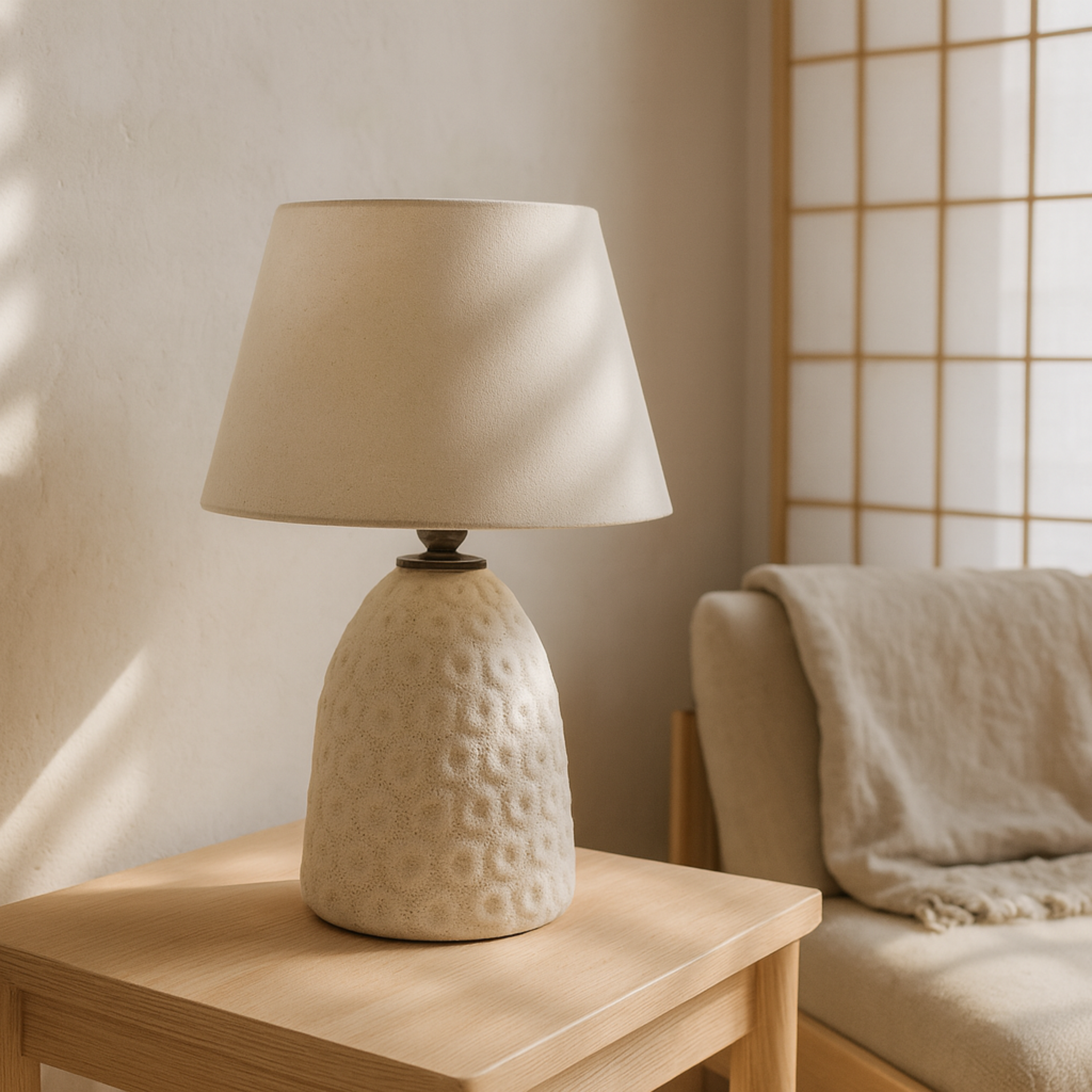 Veilleuse LED | Luminaire céramique texturée | Fiolla Home