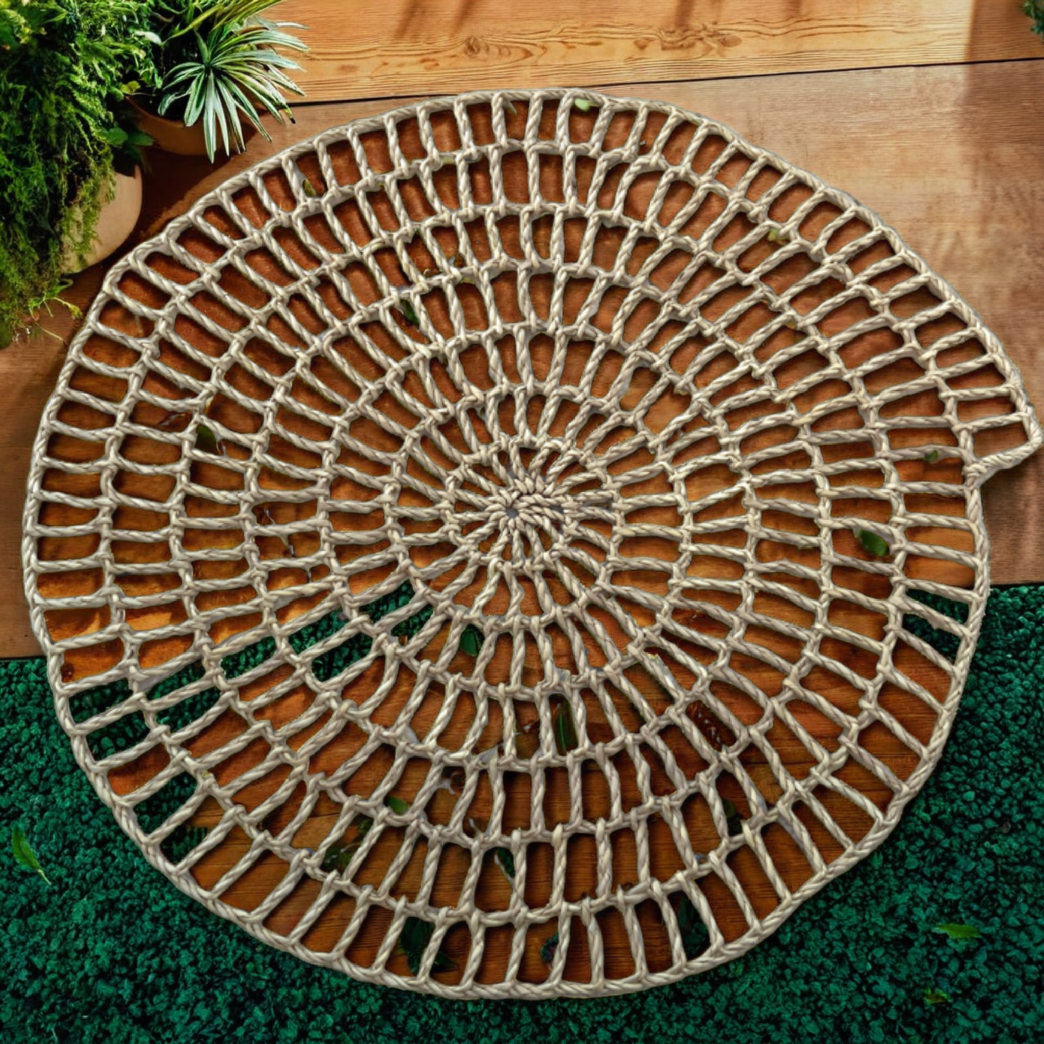 Tapis Rond Tissé Main | Élégance Naturelle | Fiolla Home