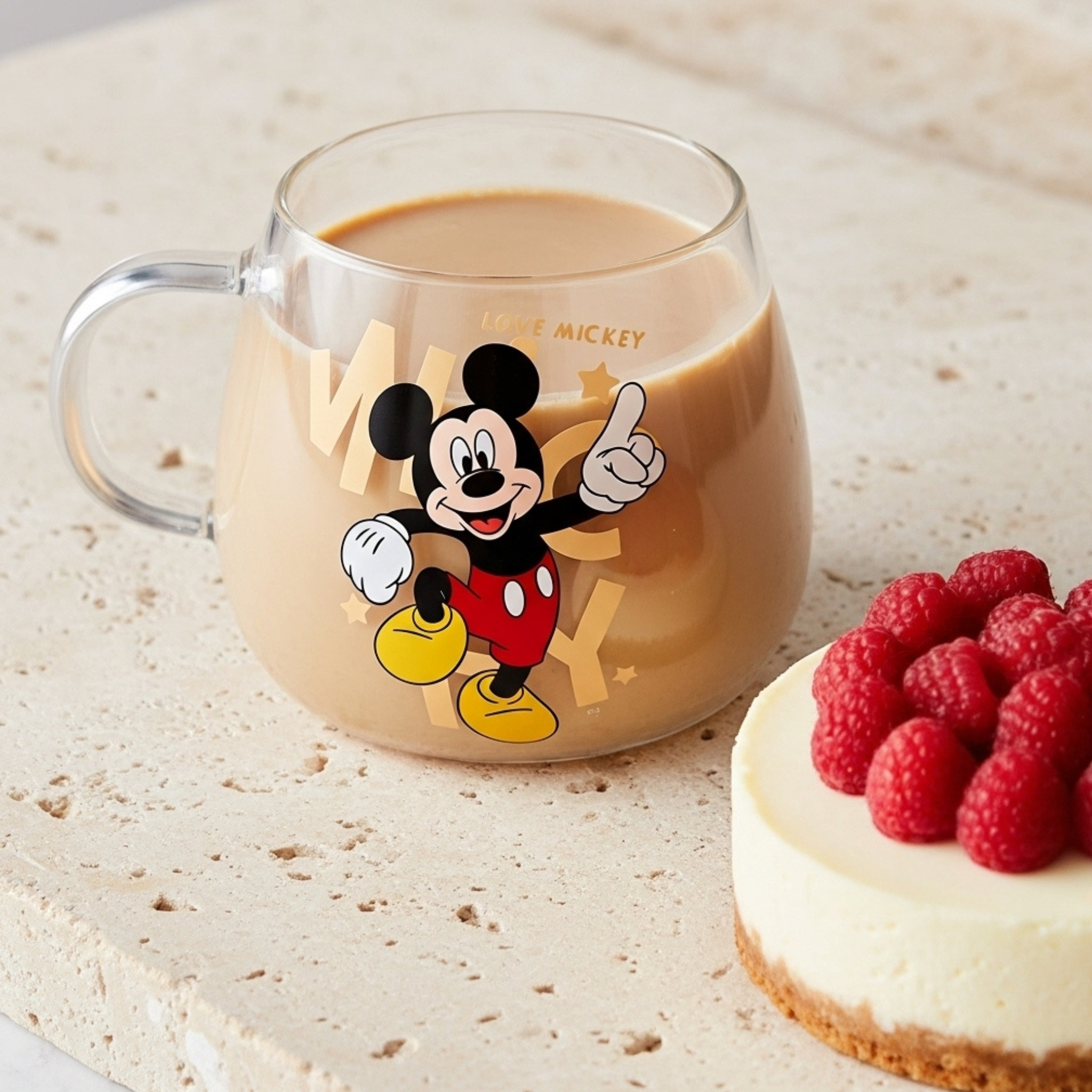 Tasse en verre décorée Mickey – Mug fun et ludique pour enfants & fans