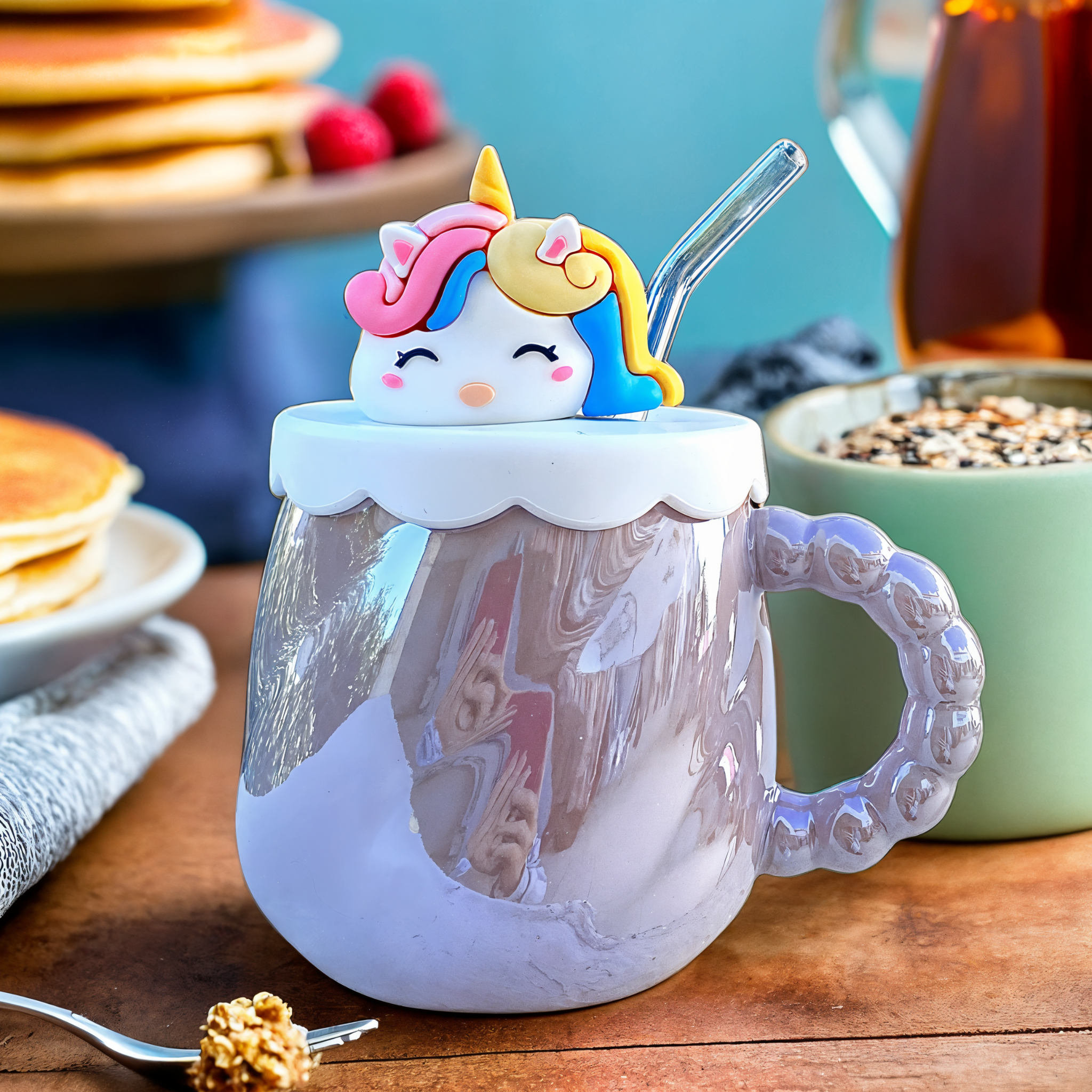 Mug Licorne Magique | Avec Couvercle Pratique | Fiolla Home