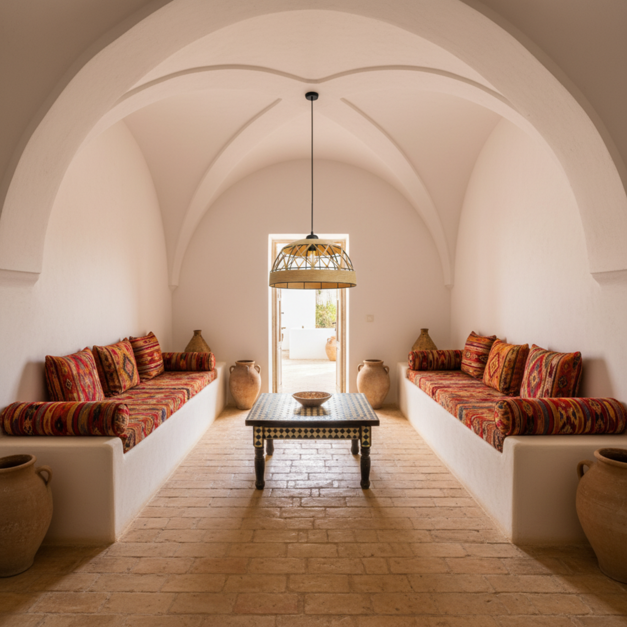 Suspension "Atlas" Géométrique – Lustre en Jute Tressé et Métal Noir