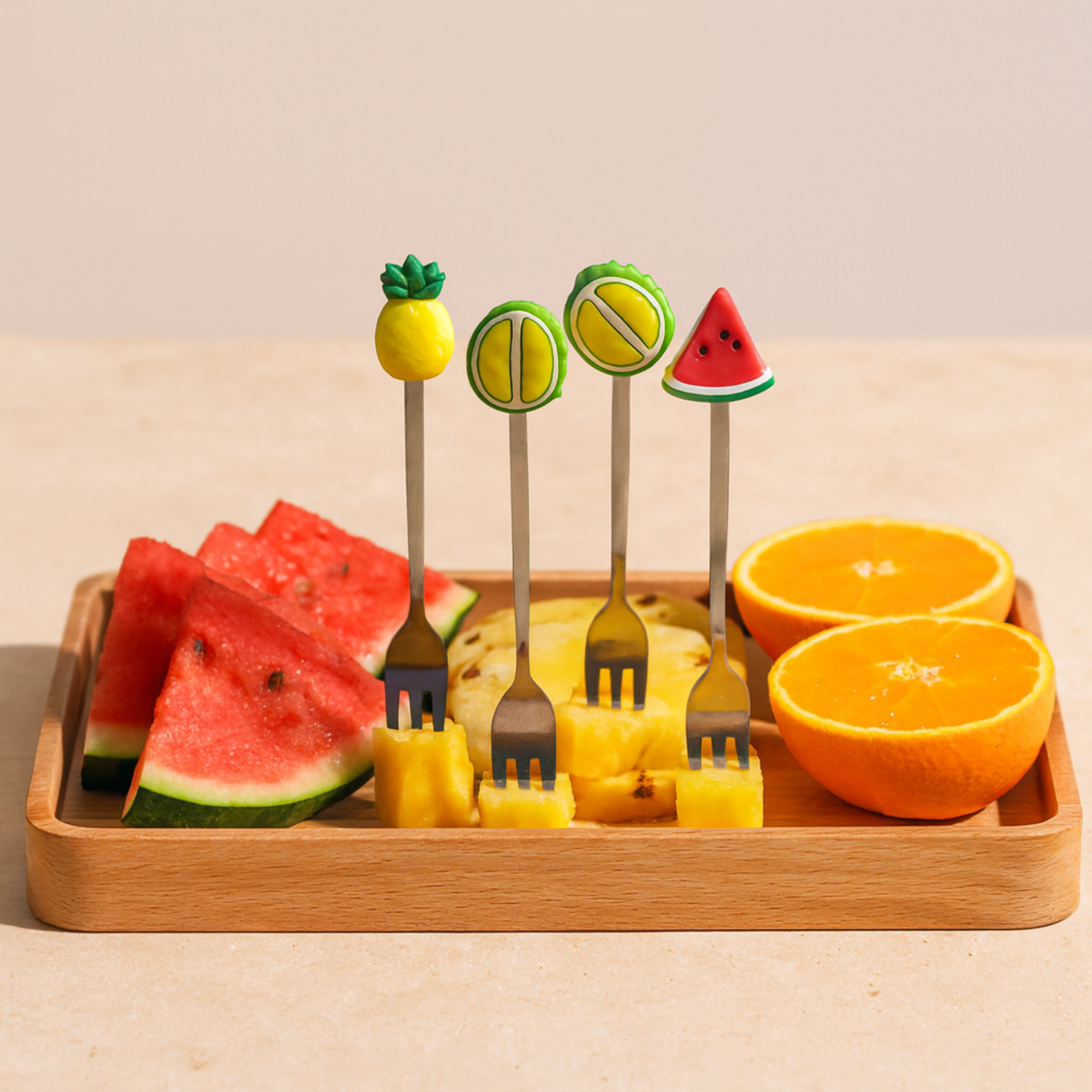 Mini Fourchettes à Fruits Colorées | Lot de 6 Pièces | Fiolla Home