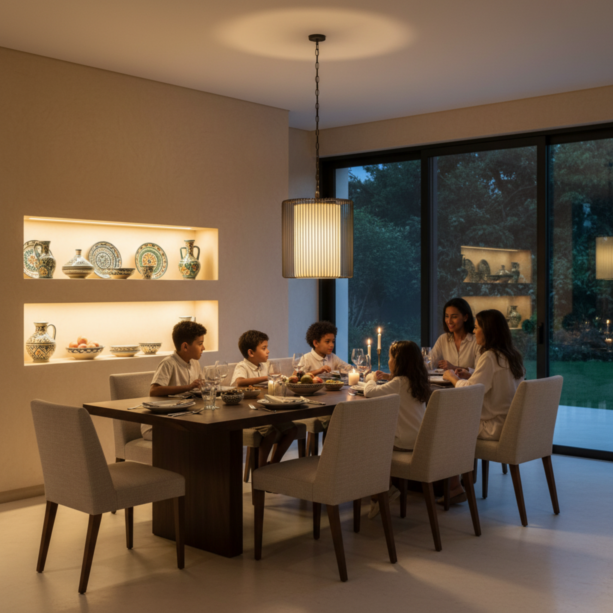 Suspension Cylindrique Côtelée | Design Moderne Minimaliste | Tunisie