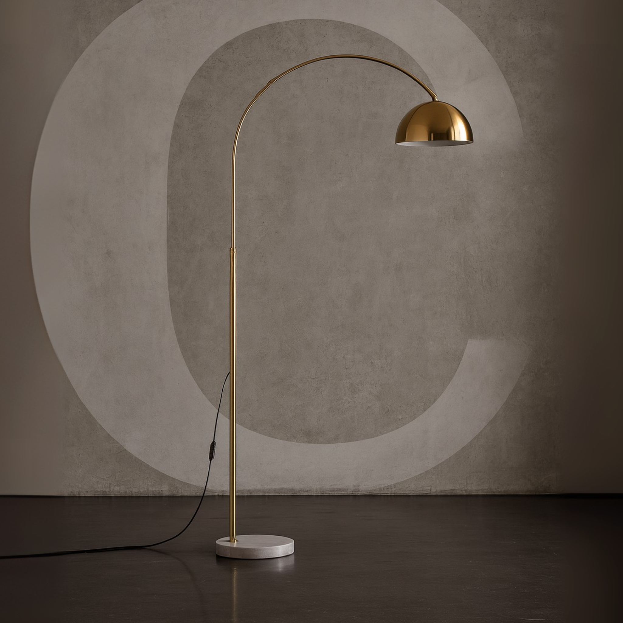Lampadaire arc doré LED Tunisie | Design moderne | Fiolla Home