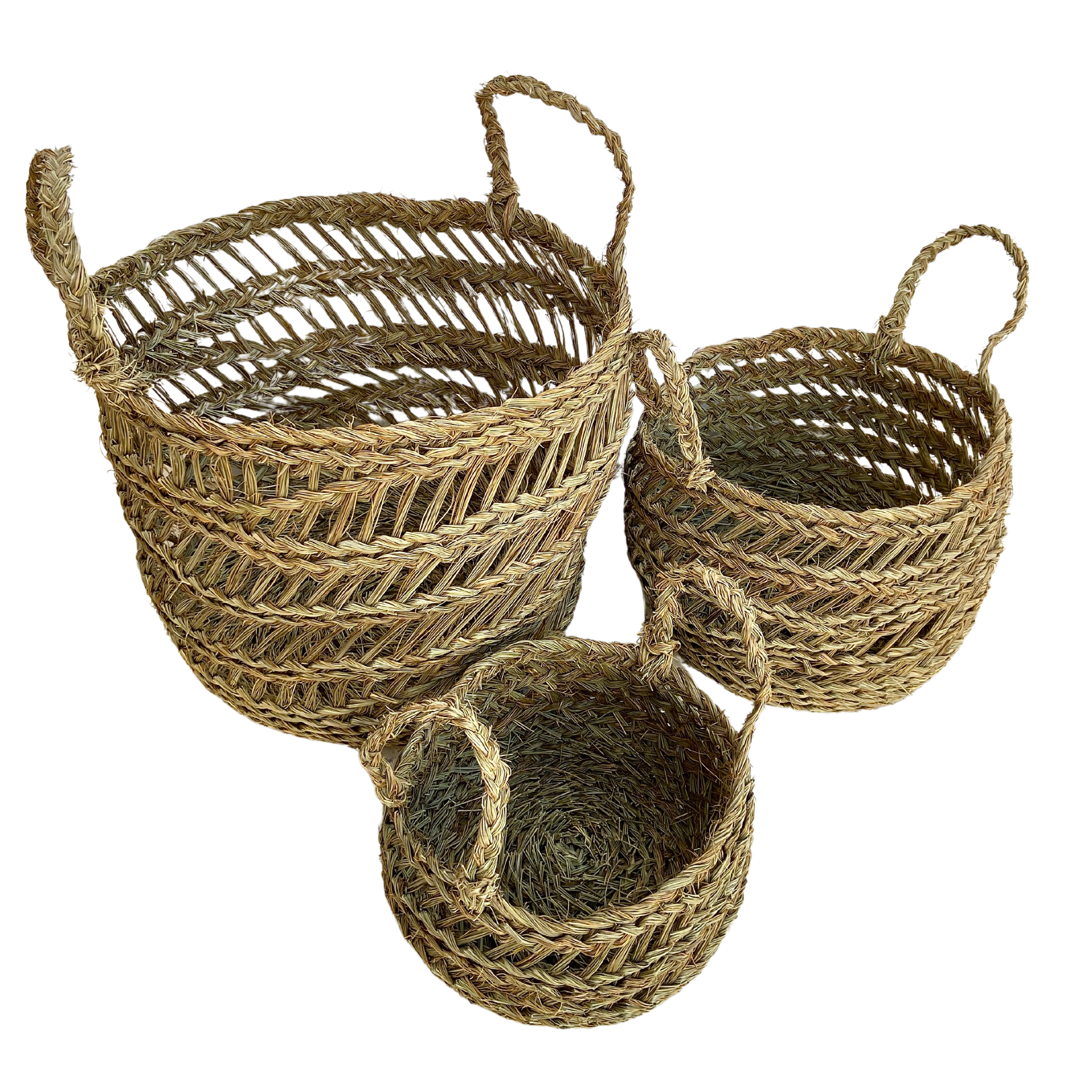 Lot de 3 Paniers Halfa | Style Rustique et Pratique | Fiolla Home
