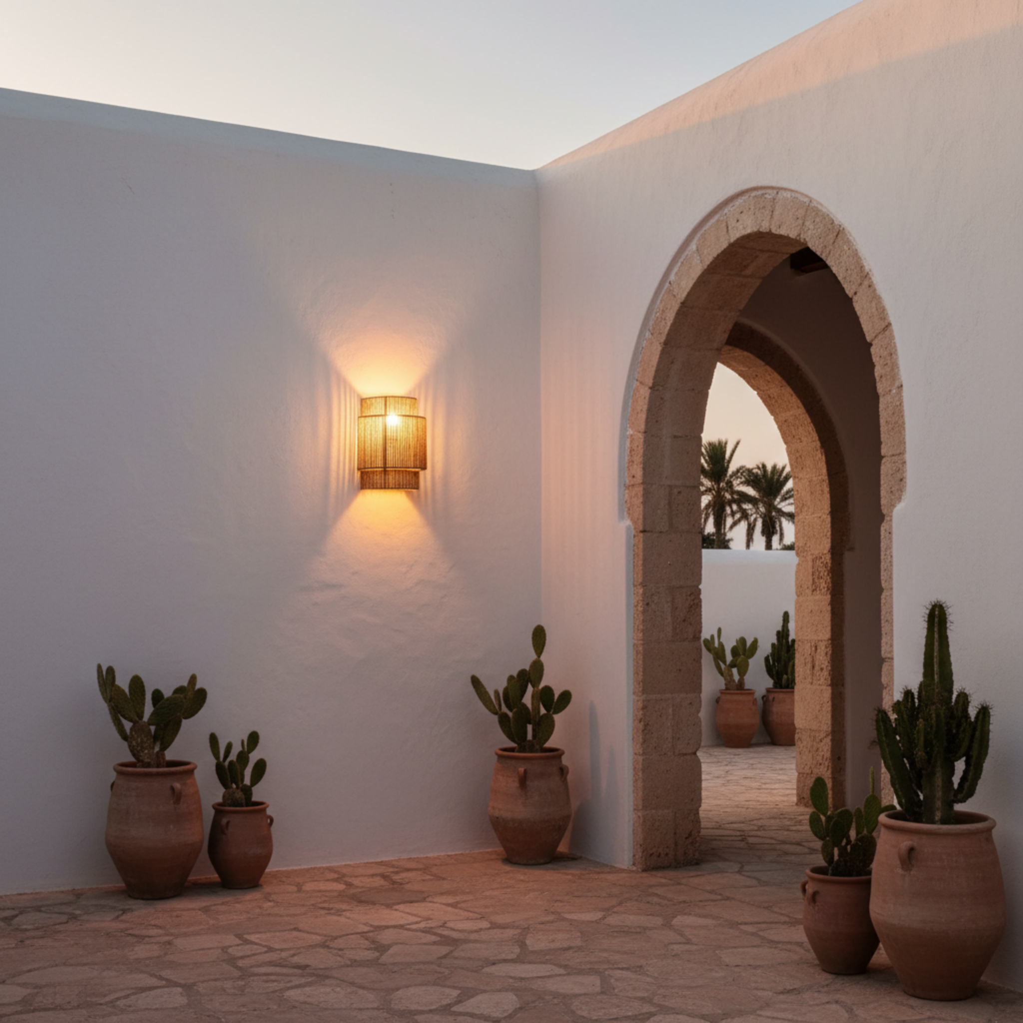 Applique Murale "Kenza" en Jute Tressé – Luminaire Style Boho Naturel