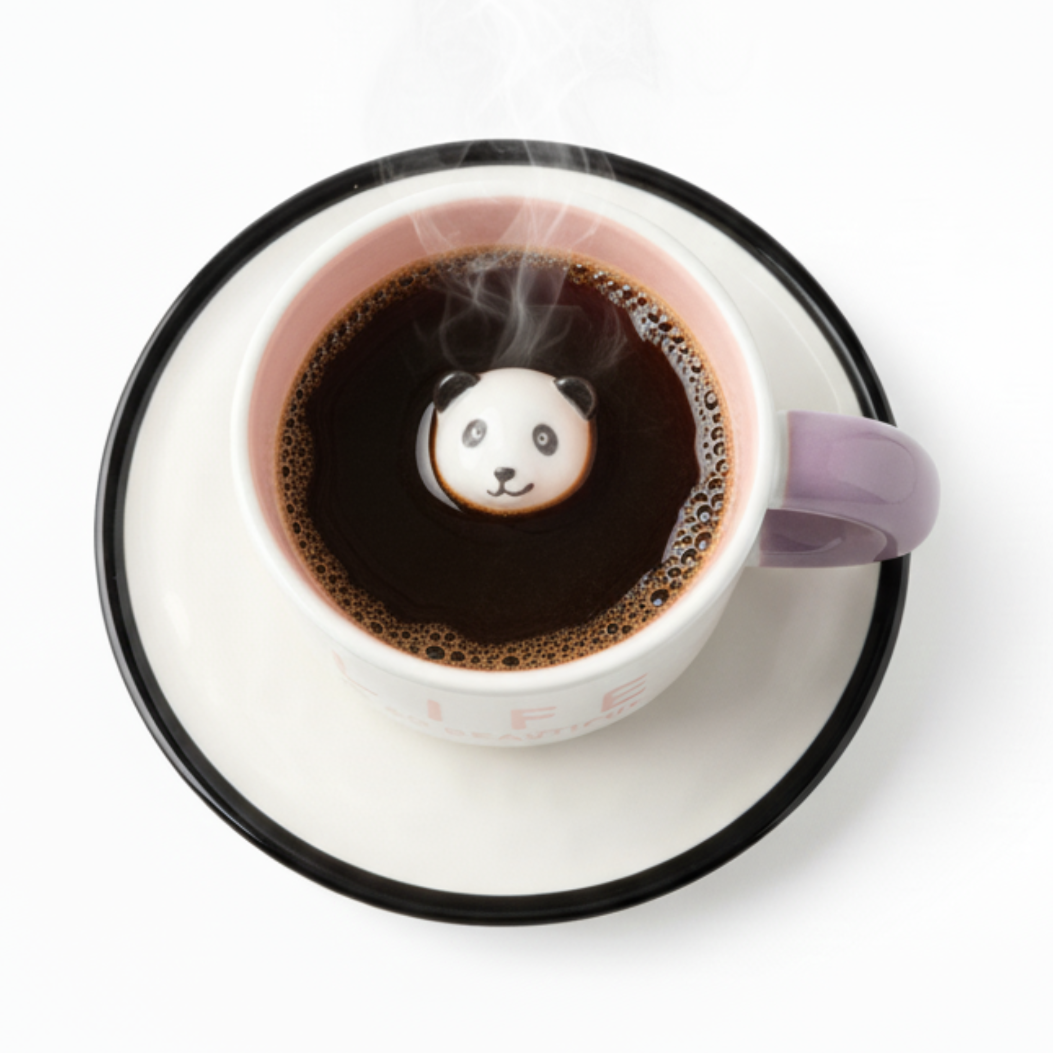 Tasse Céramique Panda | Sous-Tasse & Figurine Intégrée | Fiolla Home