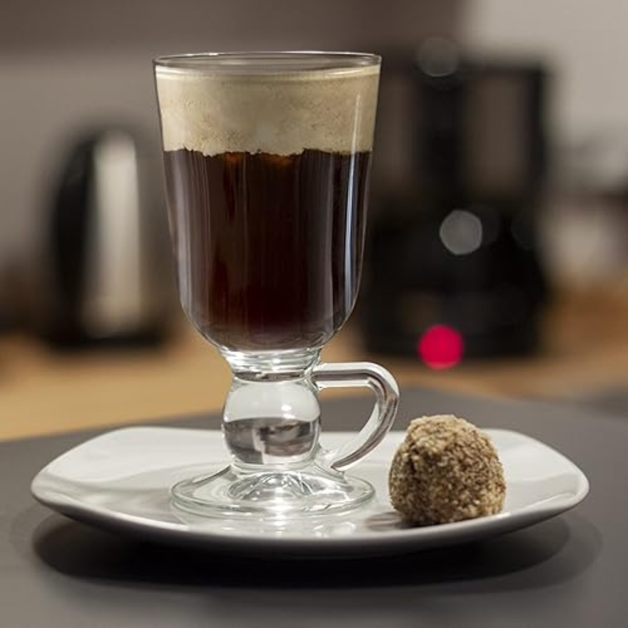 Coffret de 2 Chopes à Café en Verre avec Anse | Fiolla Home