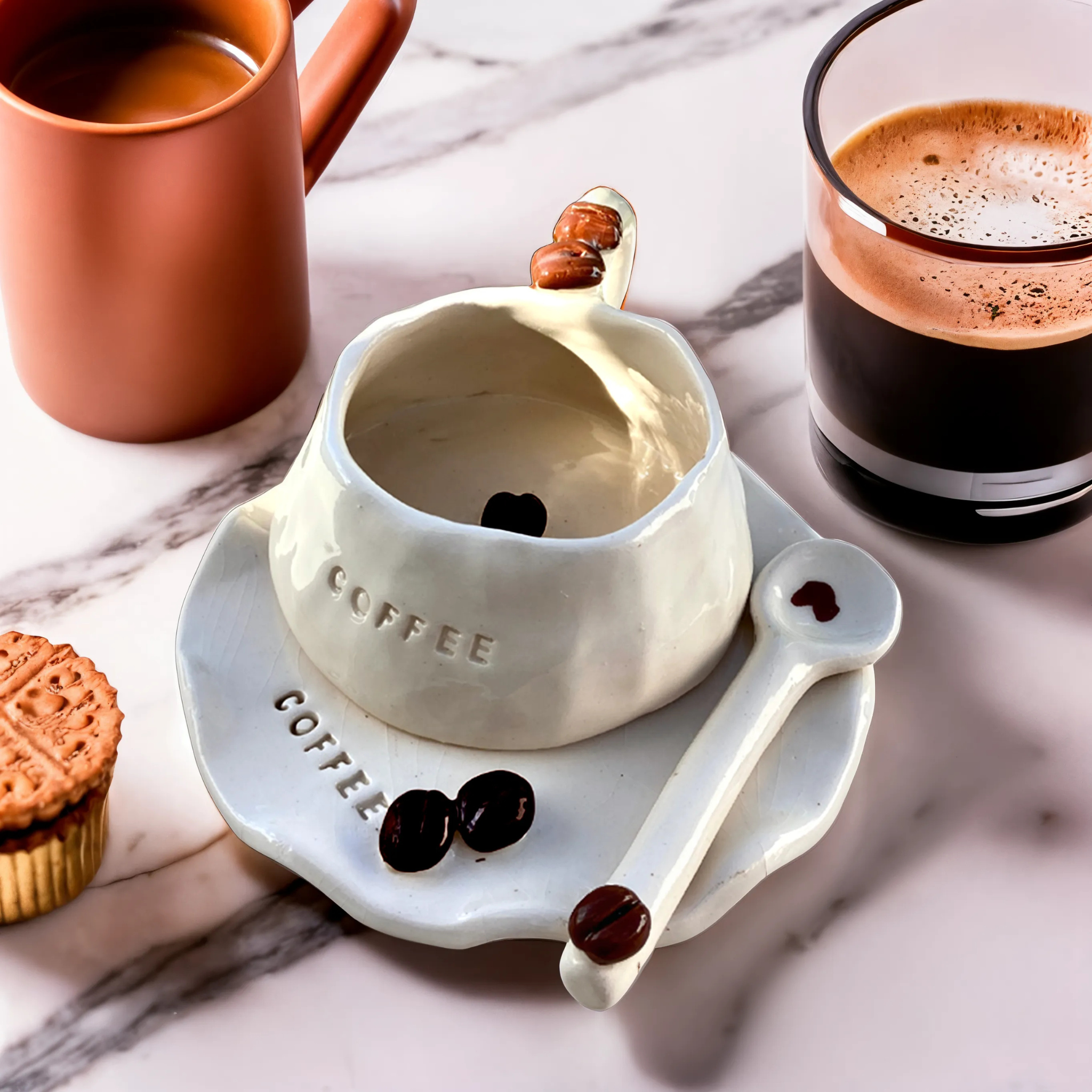 Mug Beans Handmade | Accessoire Café Unique | Fiolla Home