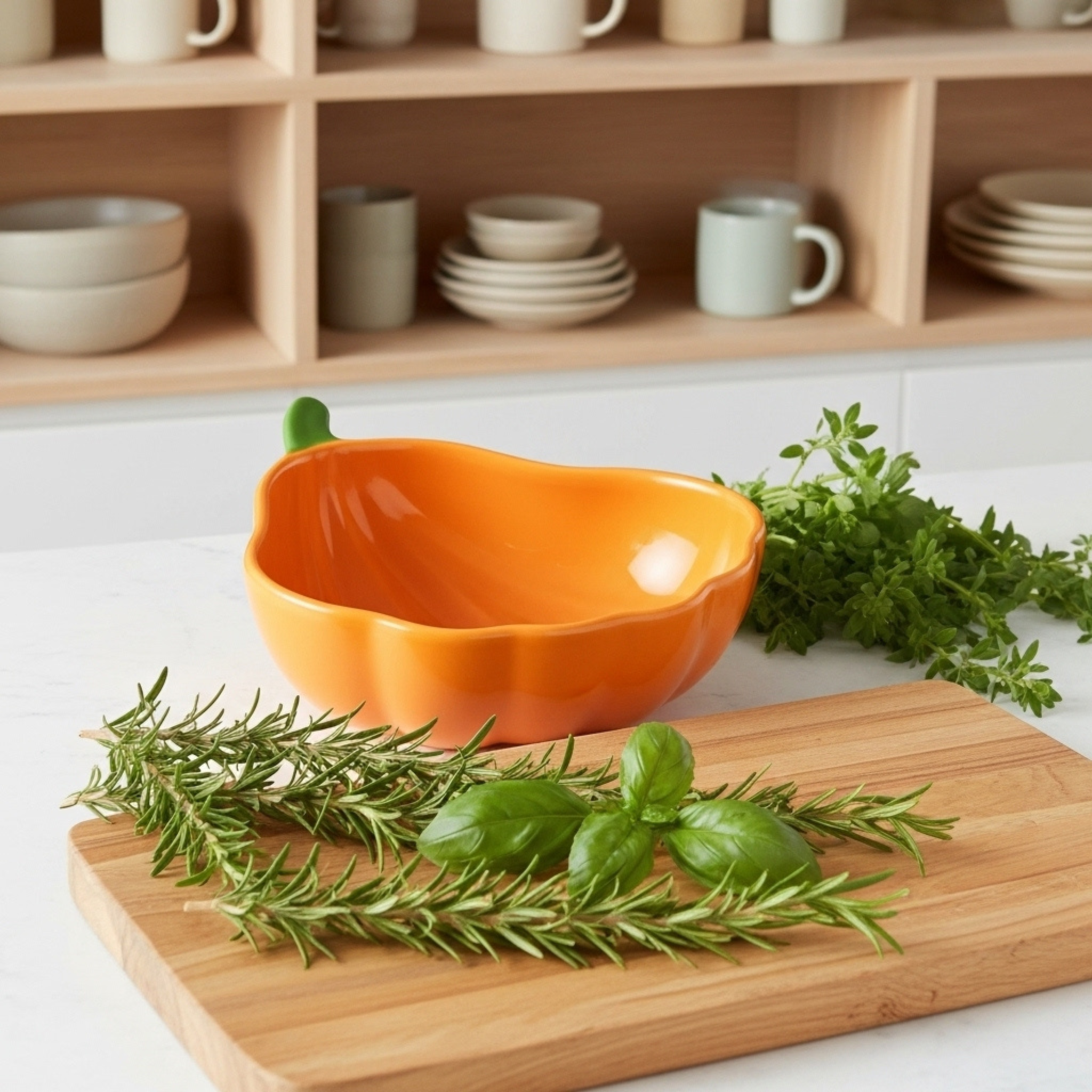 Bol Assiette Citrouille Grande – Céramique Orange Automne Tunisie