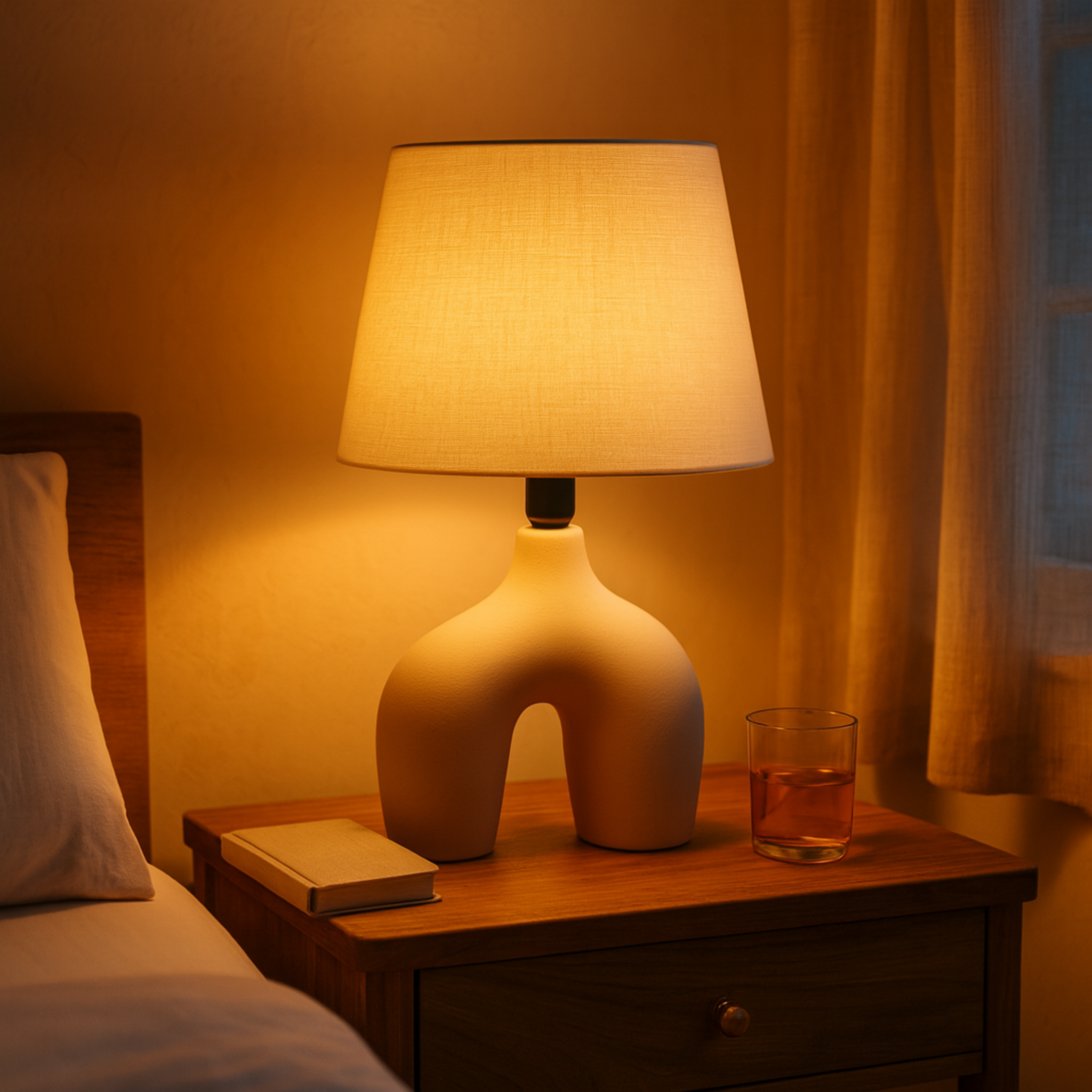 Veilleuse LED | Lampe de chevet design sculptural | Fiolla Home