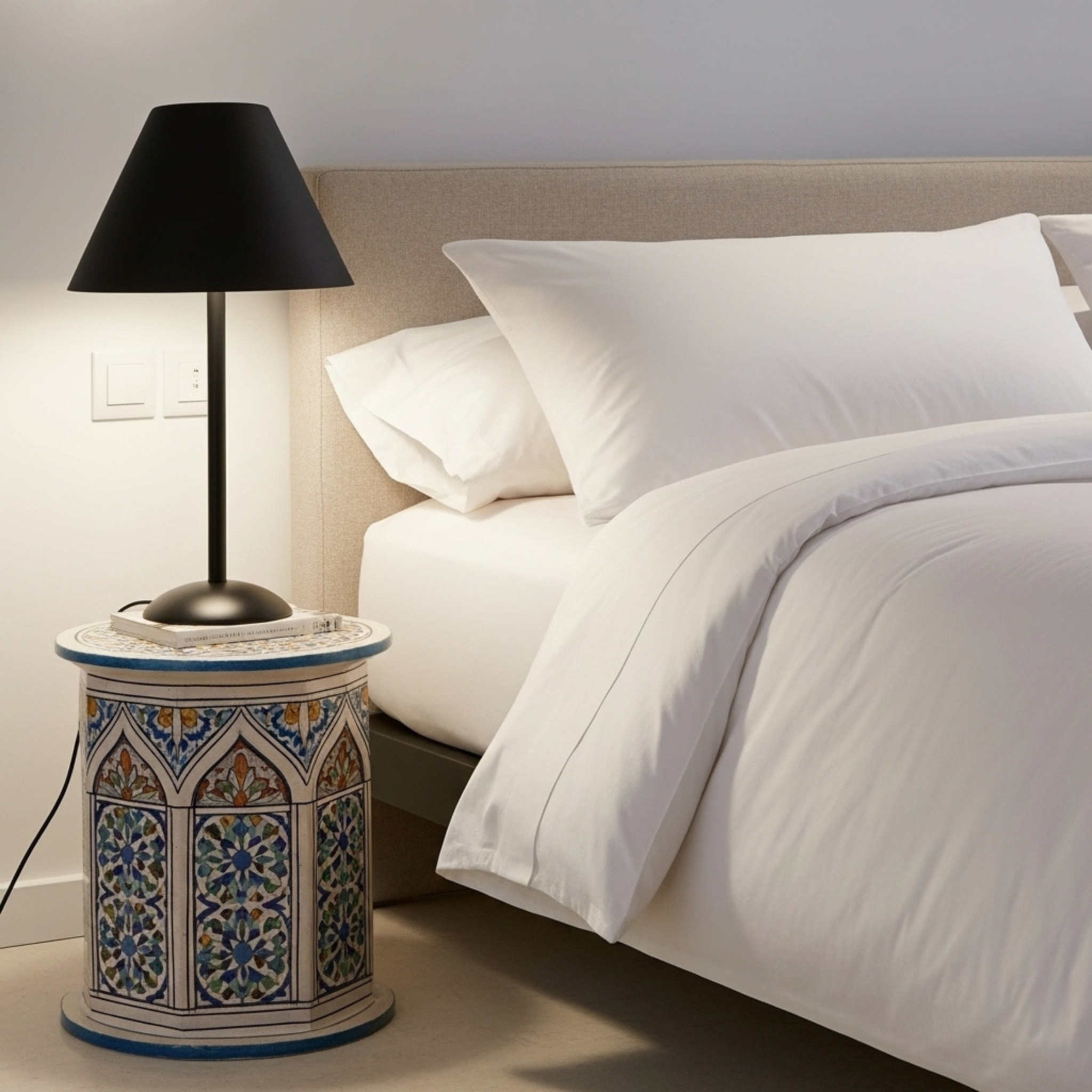 Lampe de table Noire Minimaliste