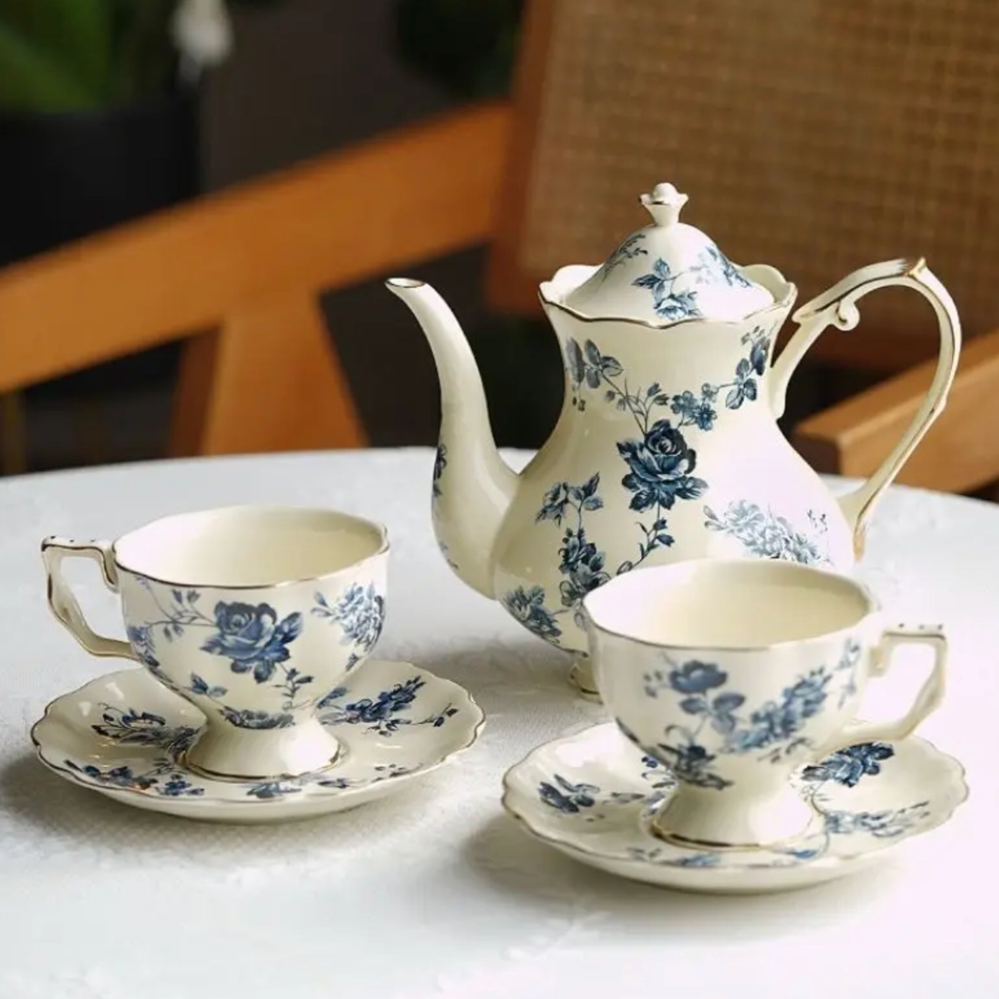 Service à Café au Lait en Porcelaine | Set Complet Tunisie | Fiolla Home