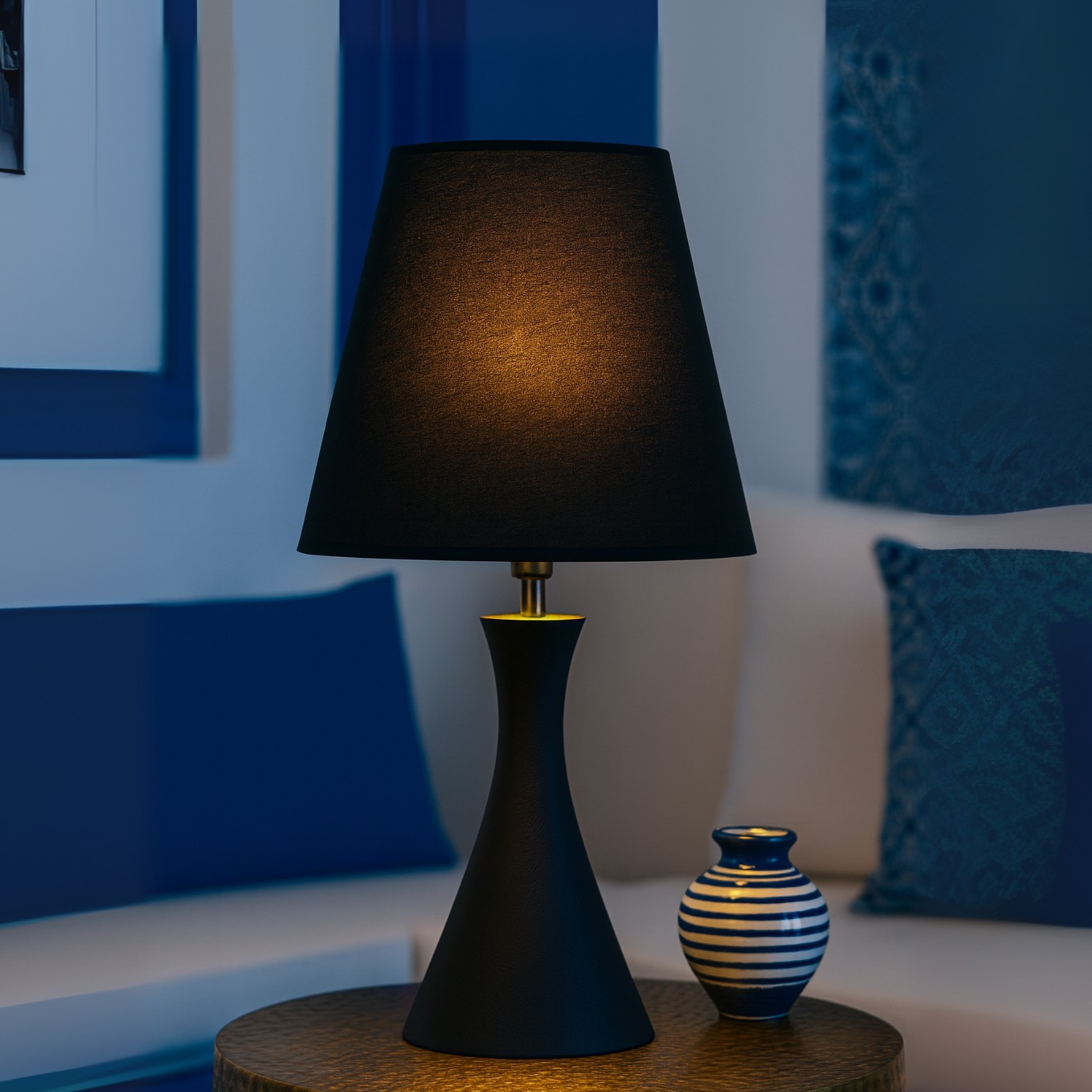 Veilleuse Noir Mat | Abat-jour Noir | Fiolla Home