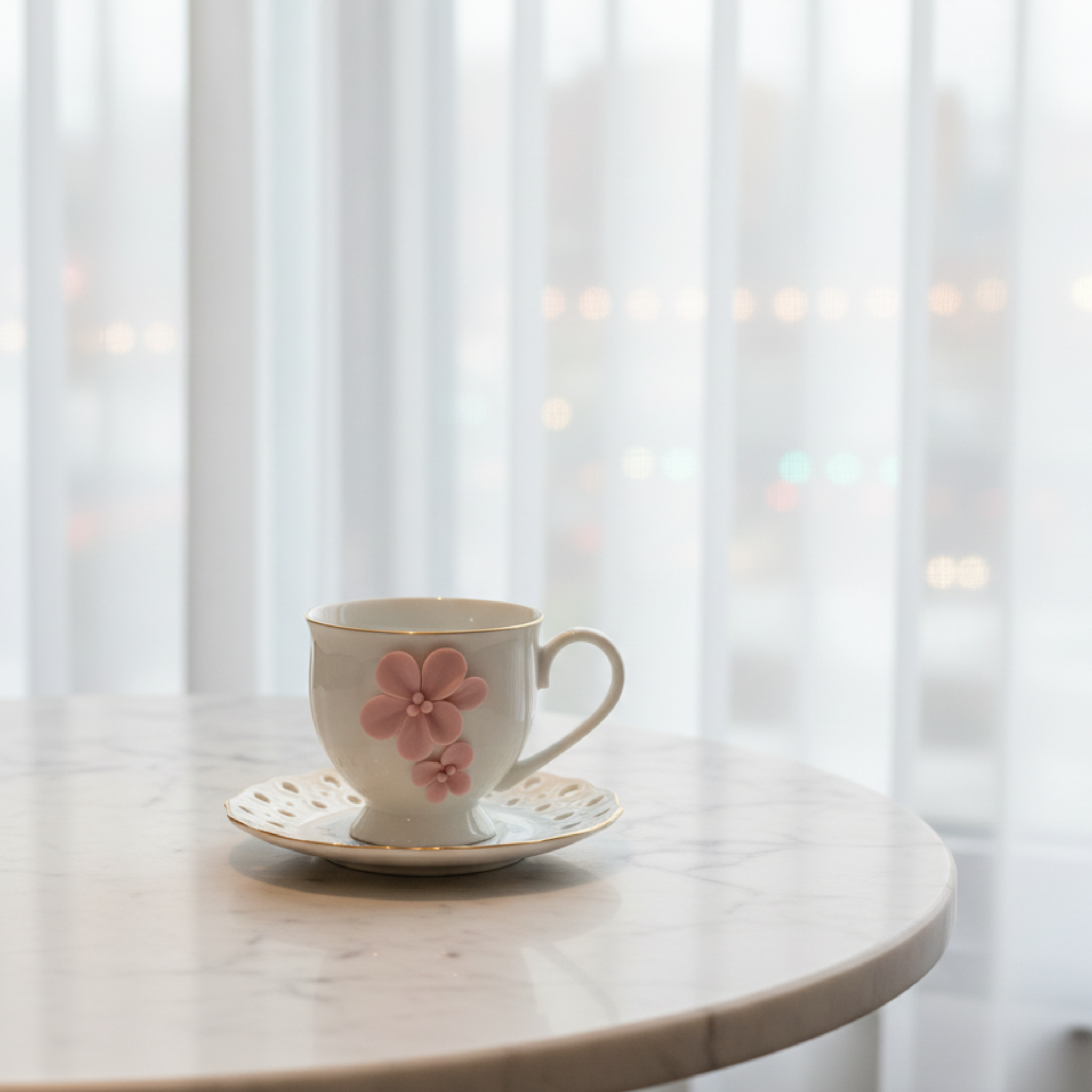 Service Café au Lait Tunisie Florale | Porcelaine | Fiolla Home
