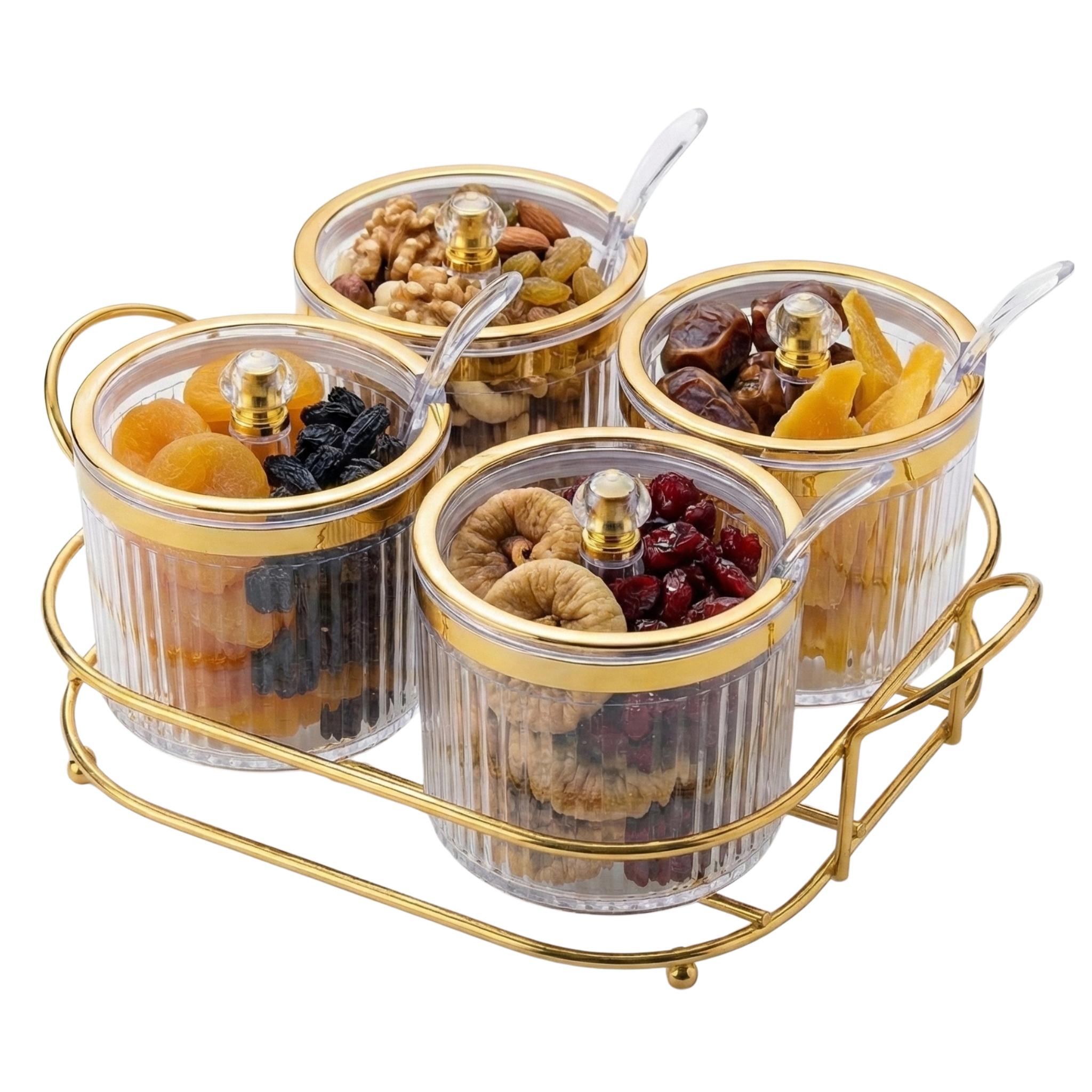 Porte-Épices ou Porte-Fruits Secs avec Support - Organisation Pratique et Élégante | Fiolla Home