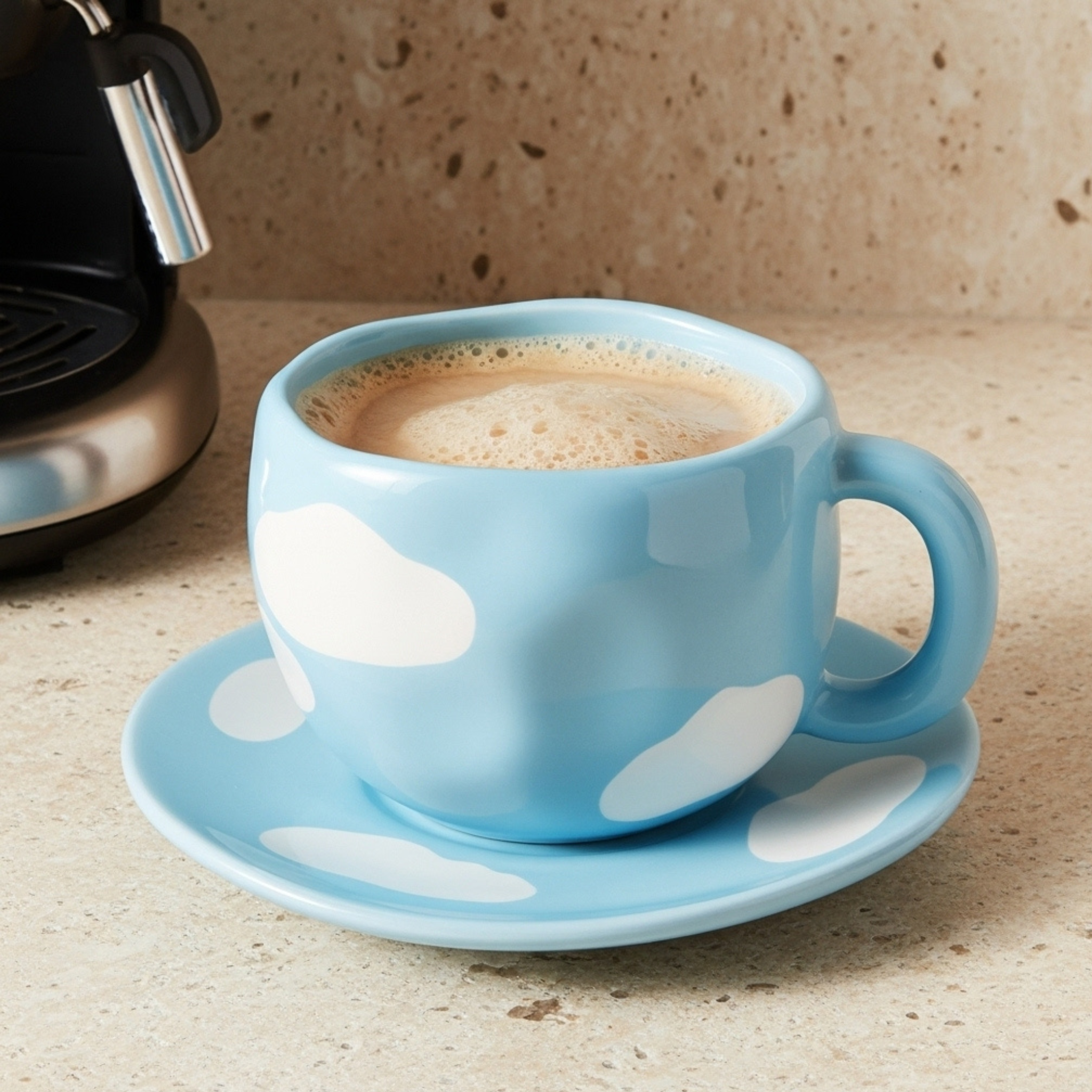 Tasse Ciel et Nuages – Céramique Bleue Apaisante Fiolla Home