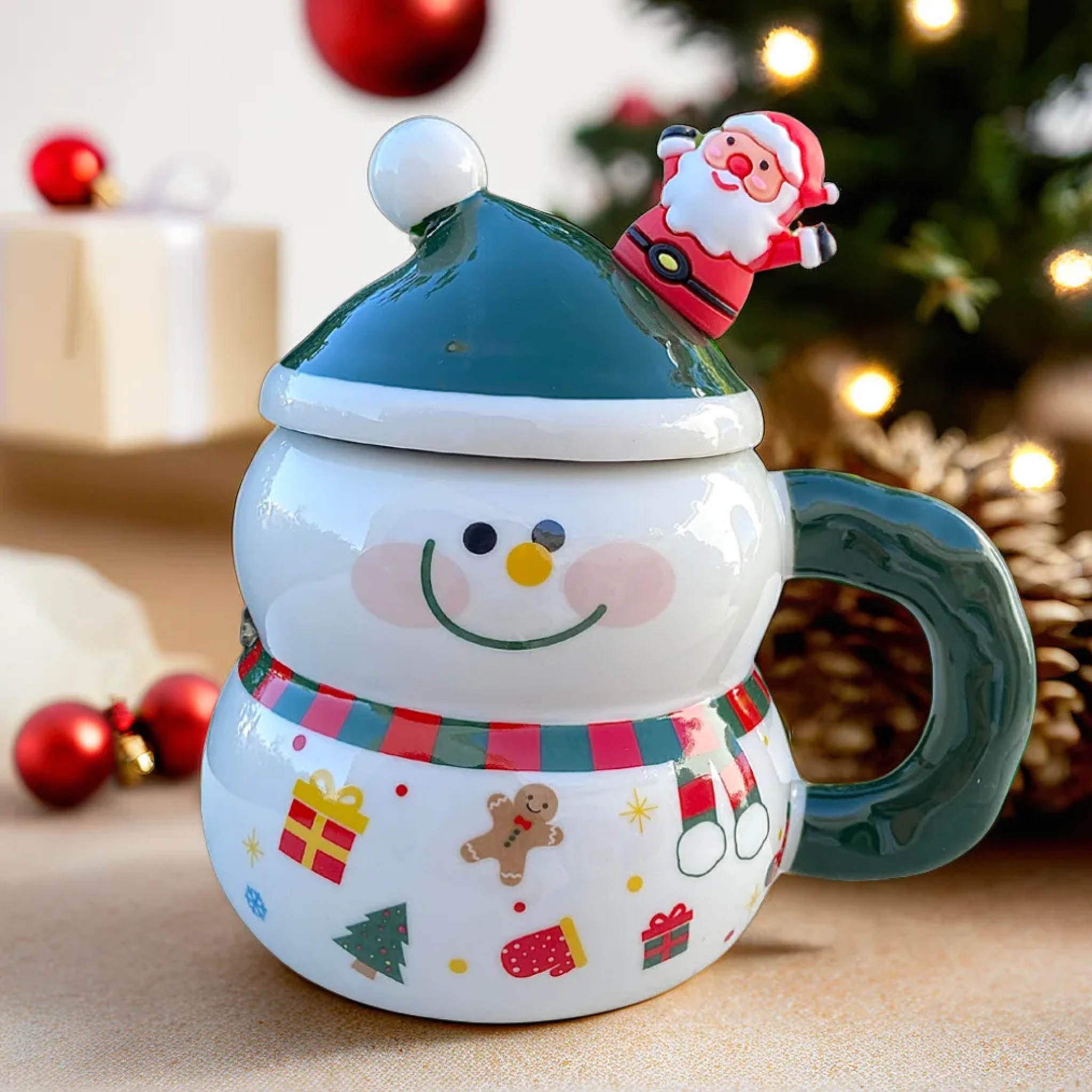 Mug Père Noël Céramique | Cadeau Noël Festif | Fiolla Home