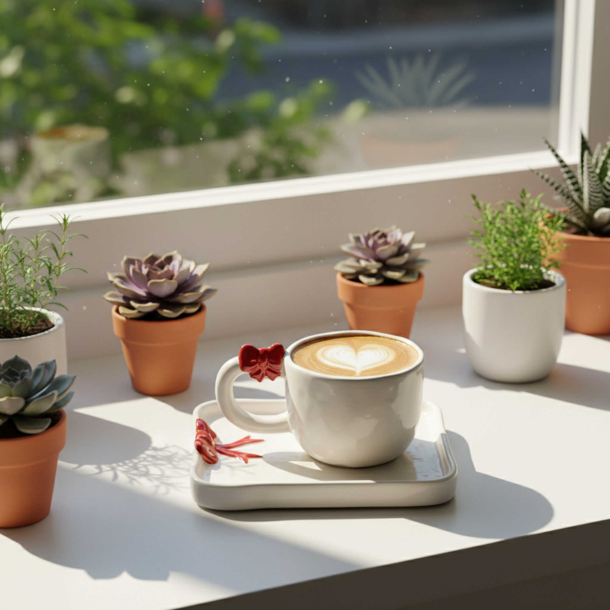 Mug & Sous-Tasse Nœud Rouge – Mug Cute & Idée Cadeau Tunisie