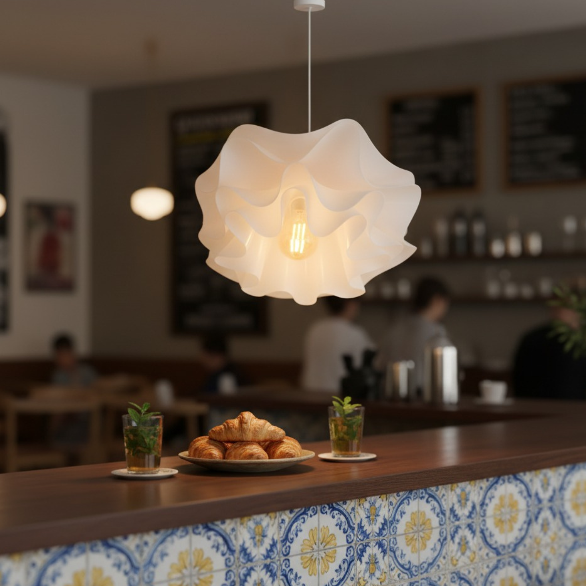 Lustre nuage Tunisie | Suspension design lumière chaude | Fiolla Home