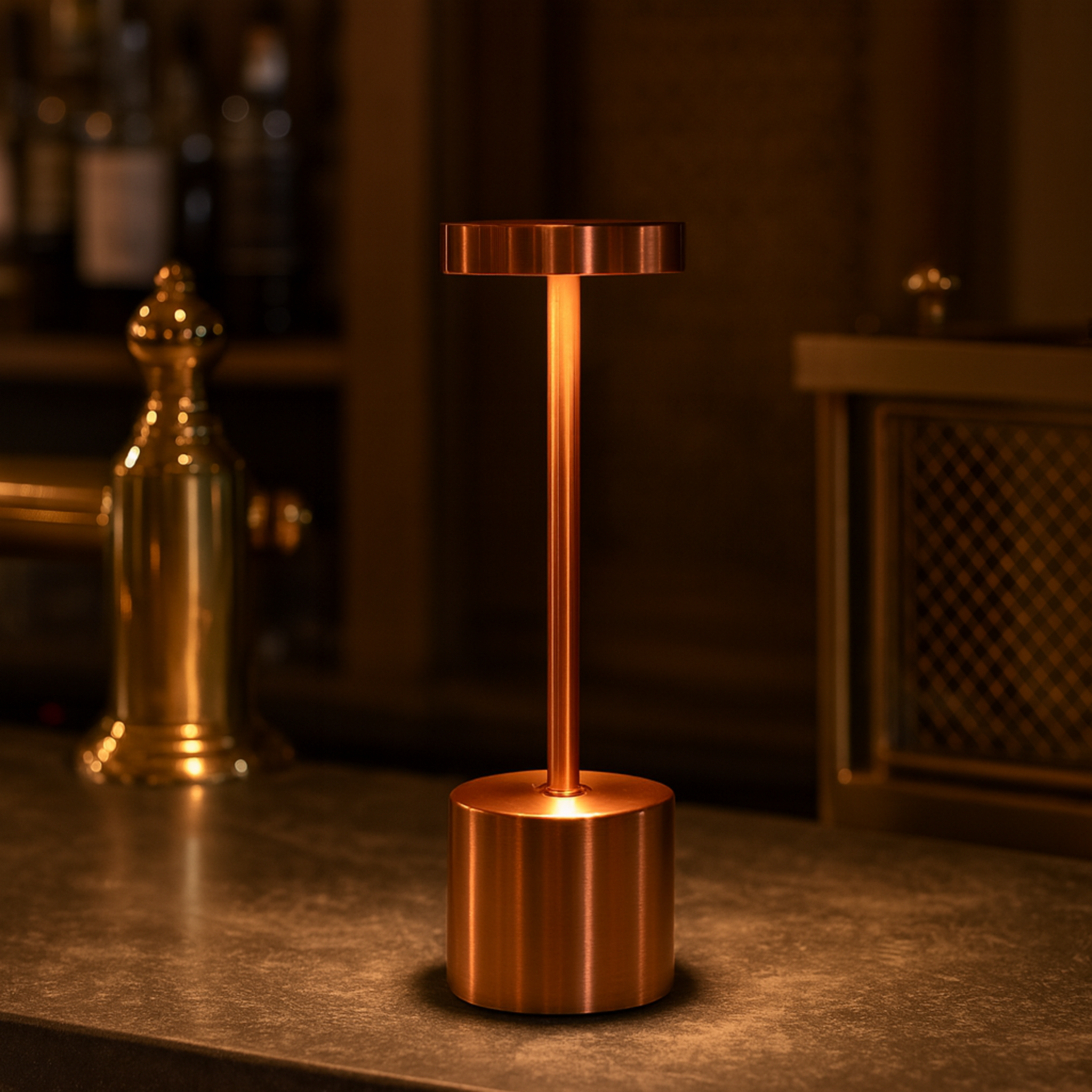 Lampe LED de Bureau Cuivrée – Design Minimaliste Haut de Gamme