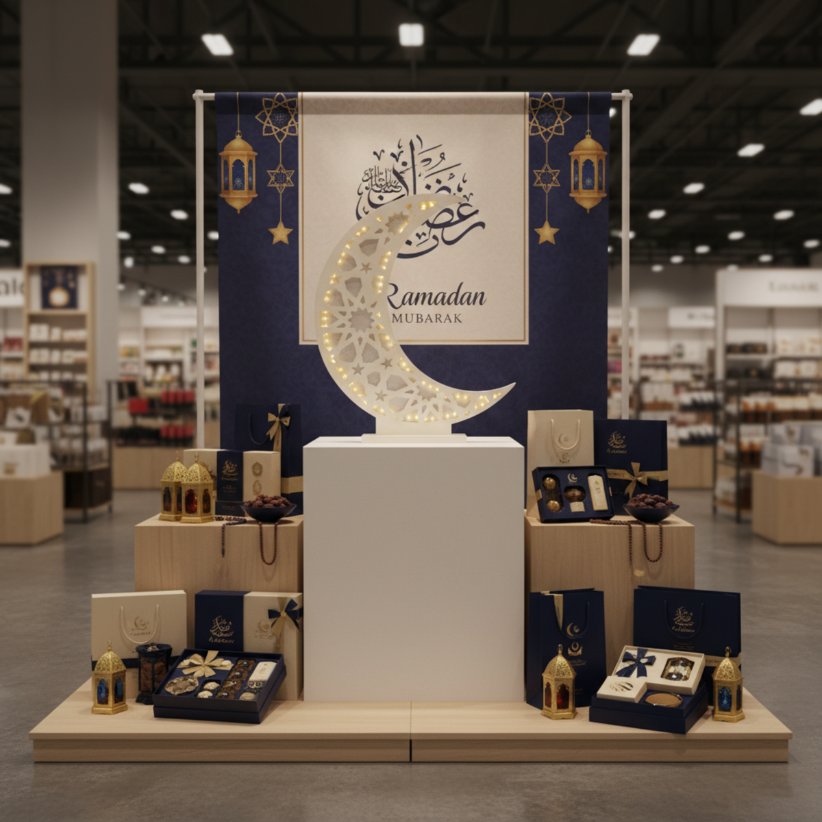 Hilal Lumineux Grand Format – Déco Ramadan Tunisie XXL
