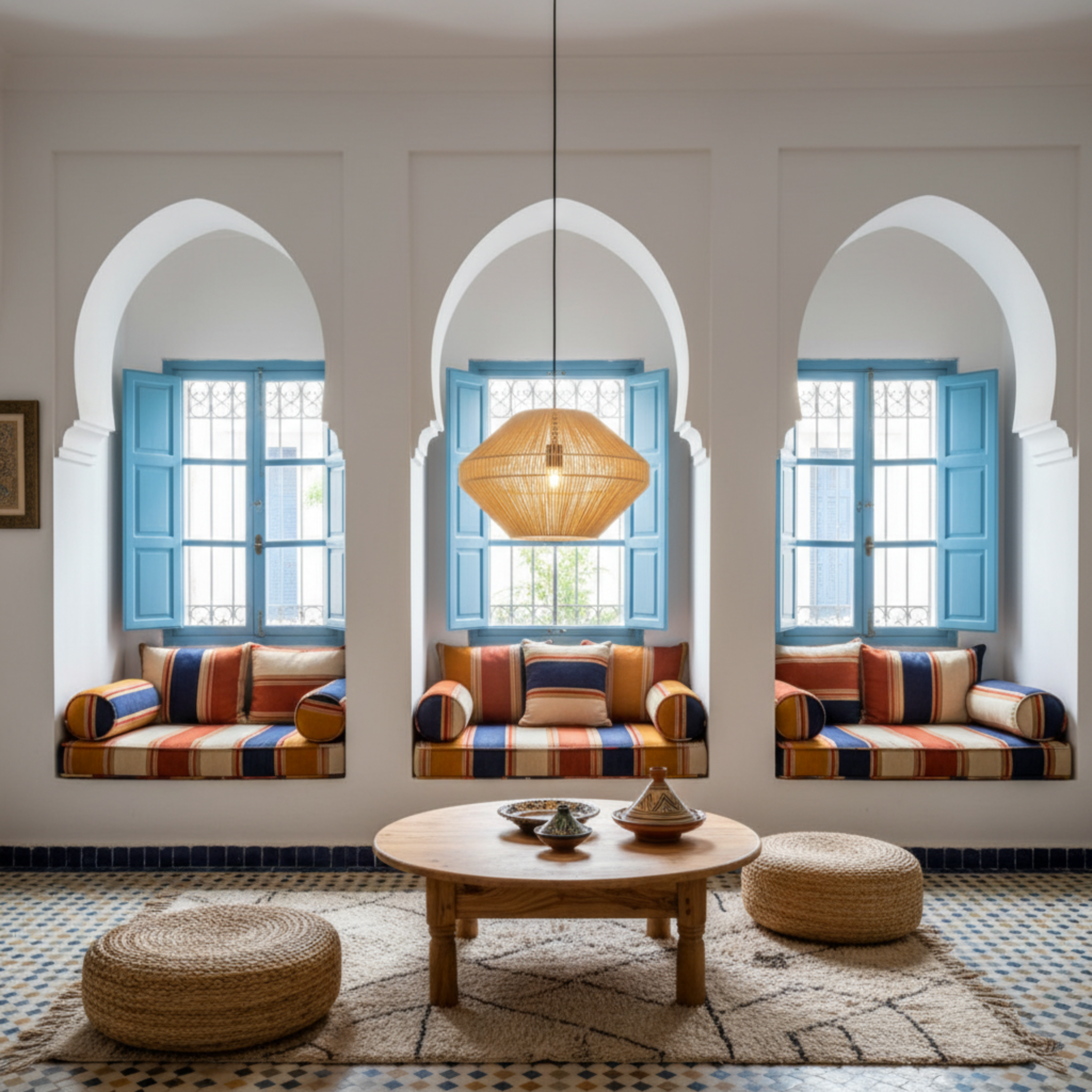 Suspension Jute Géométrique Fait Main - Tunisie