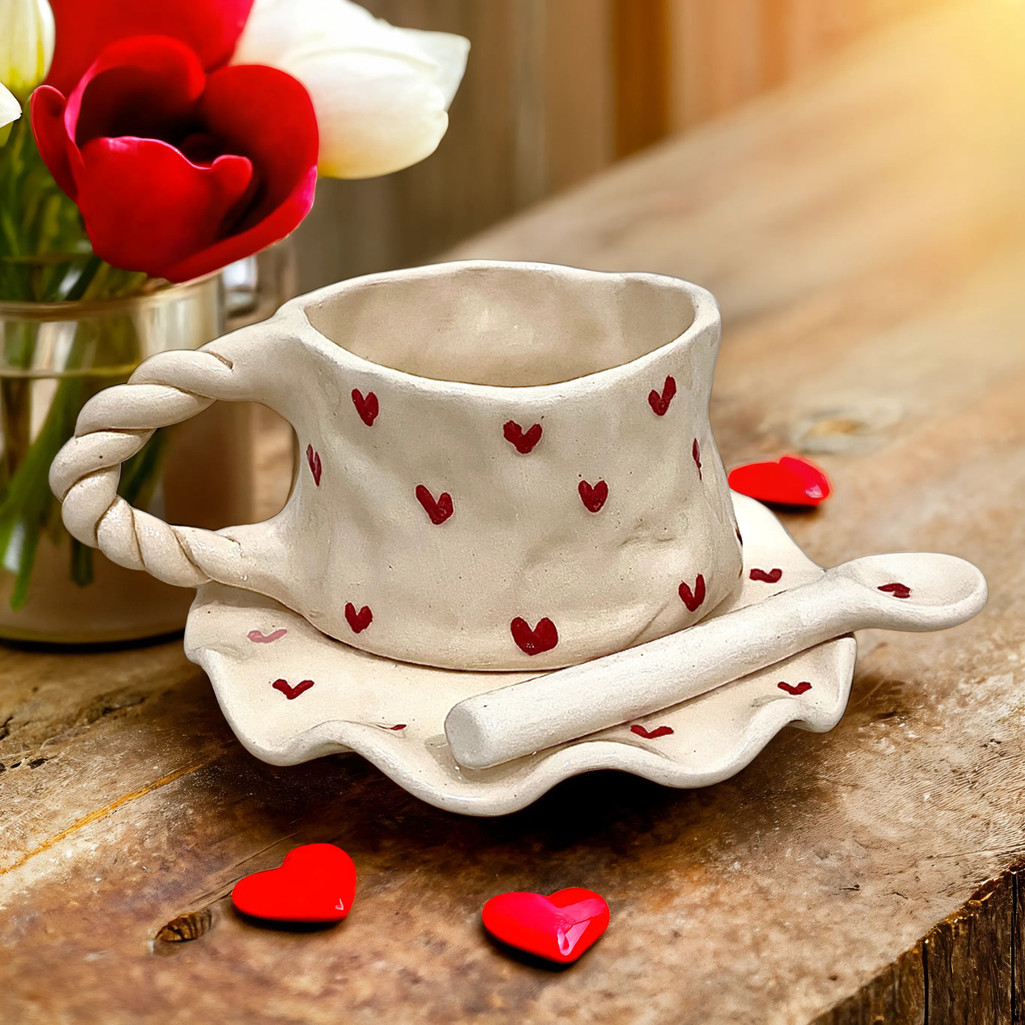 Mug Romantique en Céramique | Parfait pour Cadeaux | Fiolla Home