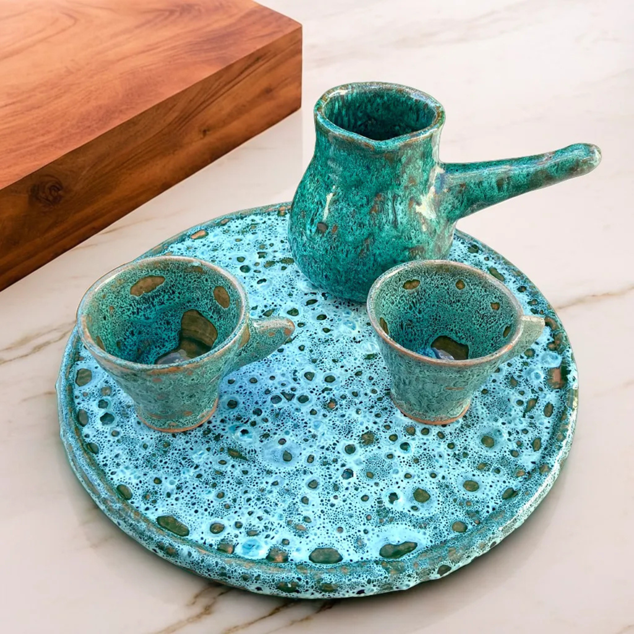 Coffret Thé/Café Artisanat | Cadeau Original et Élégant | Fiolla Home