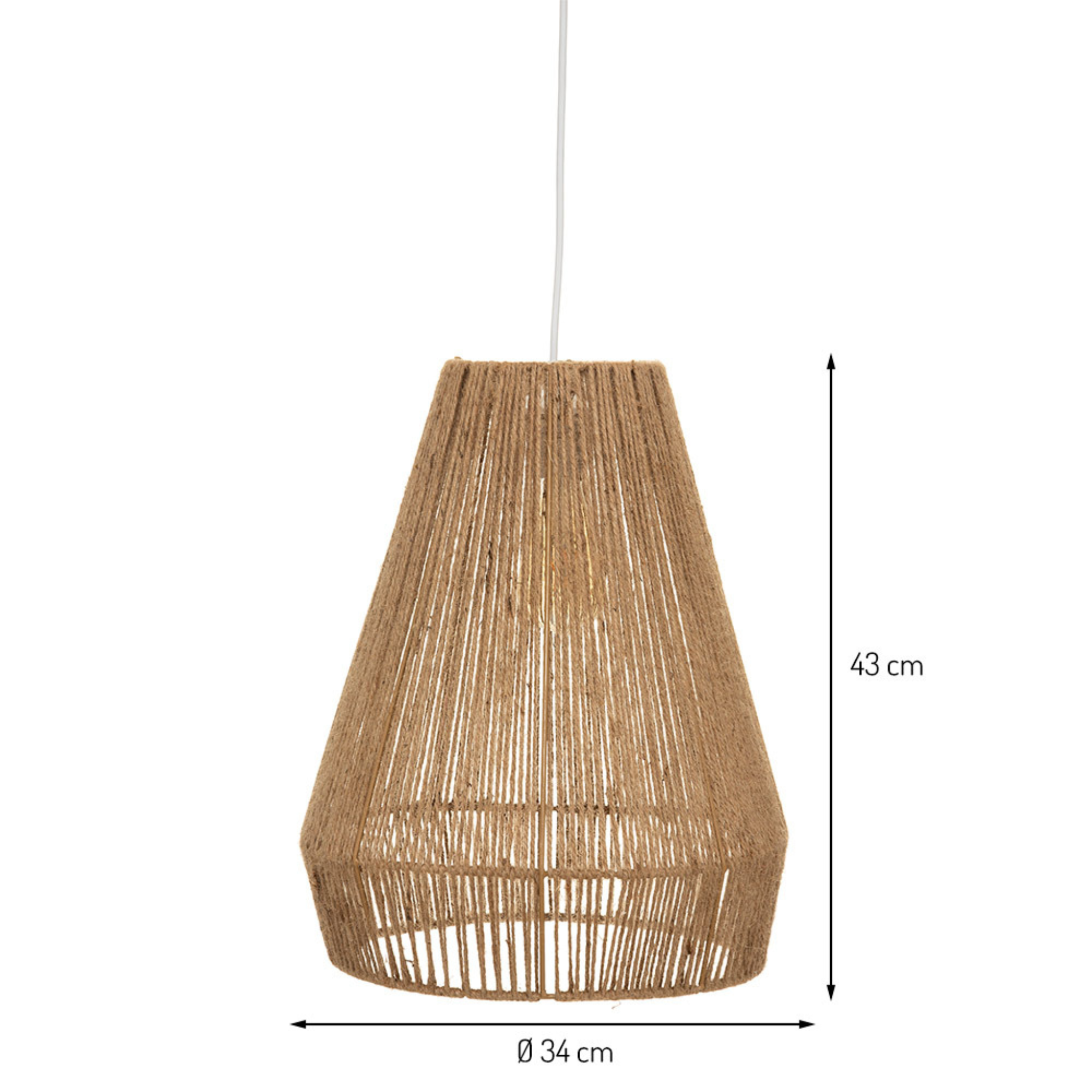 Suspension en Jute Naturel Nayra | Éclairage Bohème Chic | Fiolla Home