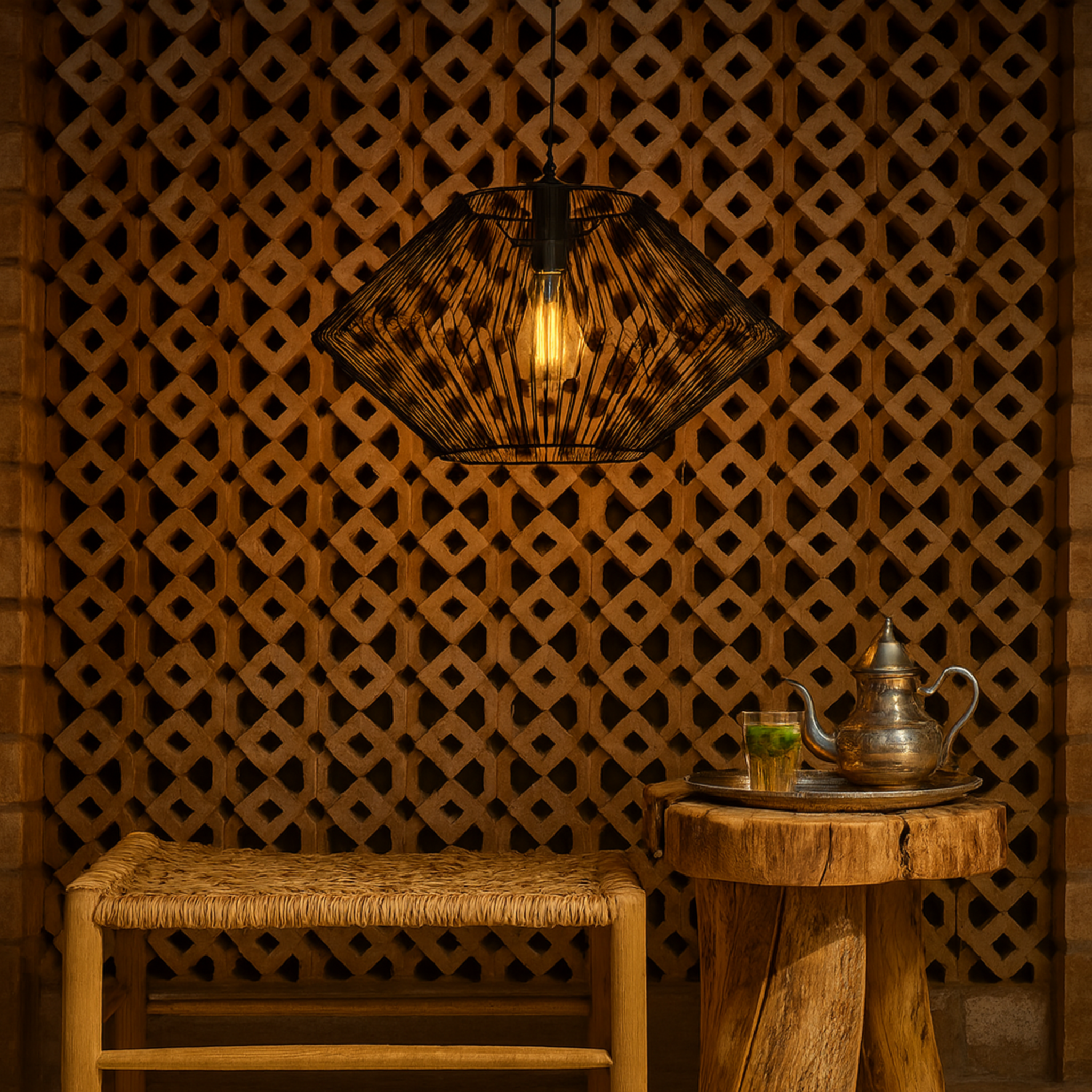 Luminaire Suspension Diamant Noir | Cuisine/Salle à Manger | Fiolla Home