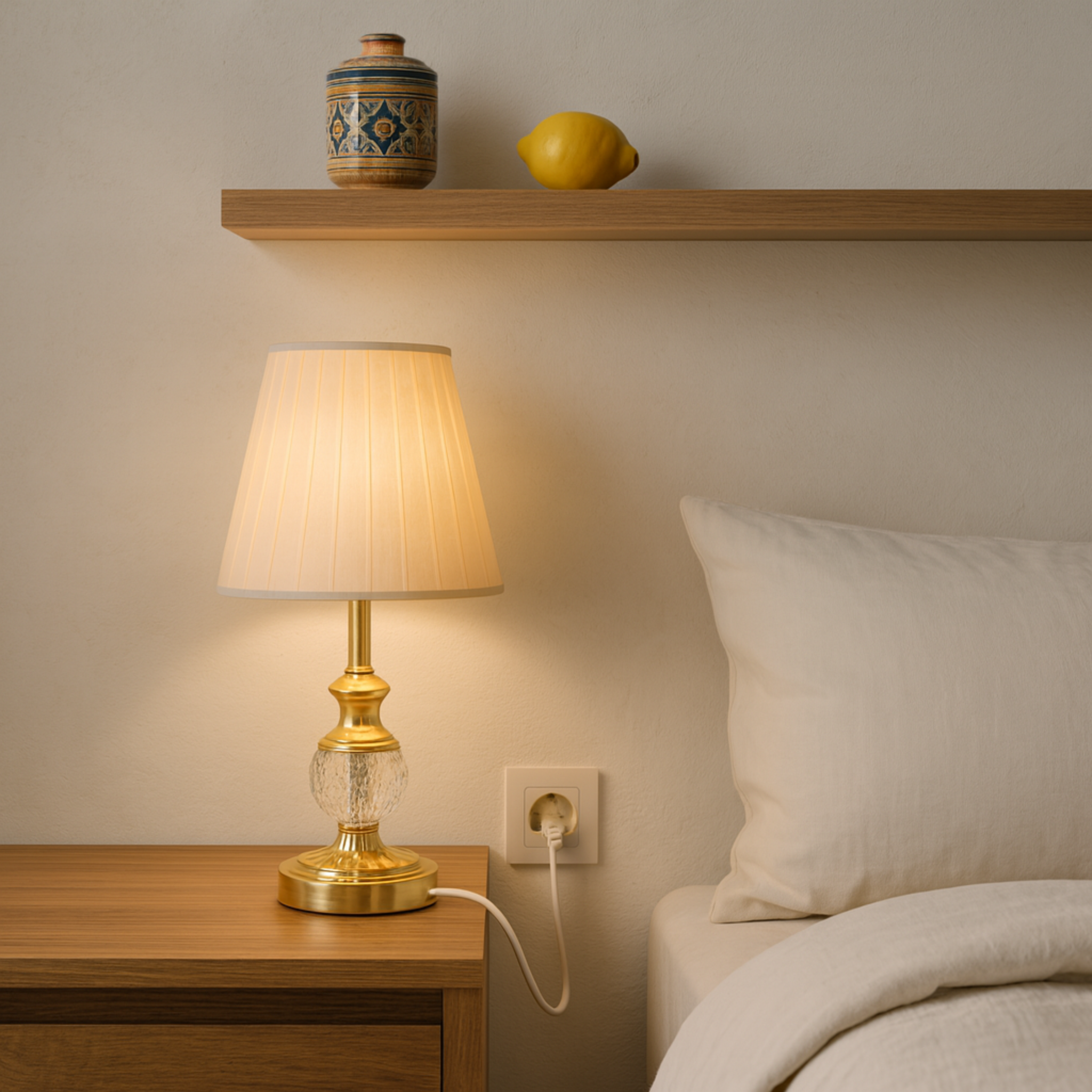 Veilleuse Style Antique Tunisie | Cristal & Laiton | Fiolla Home