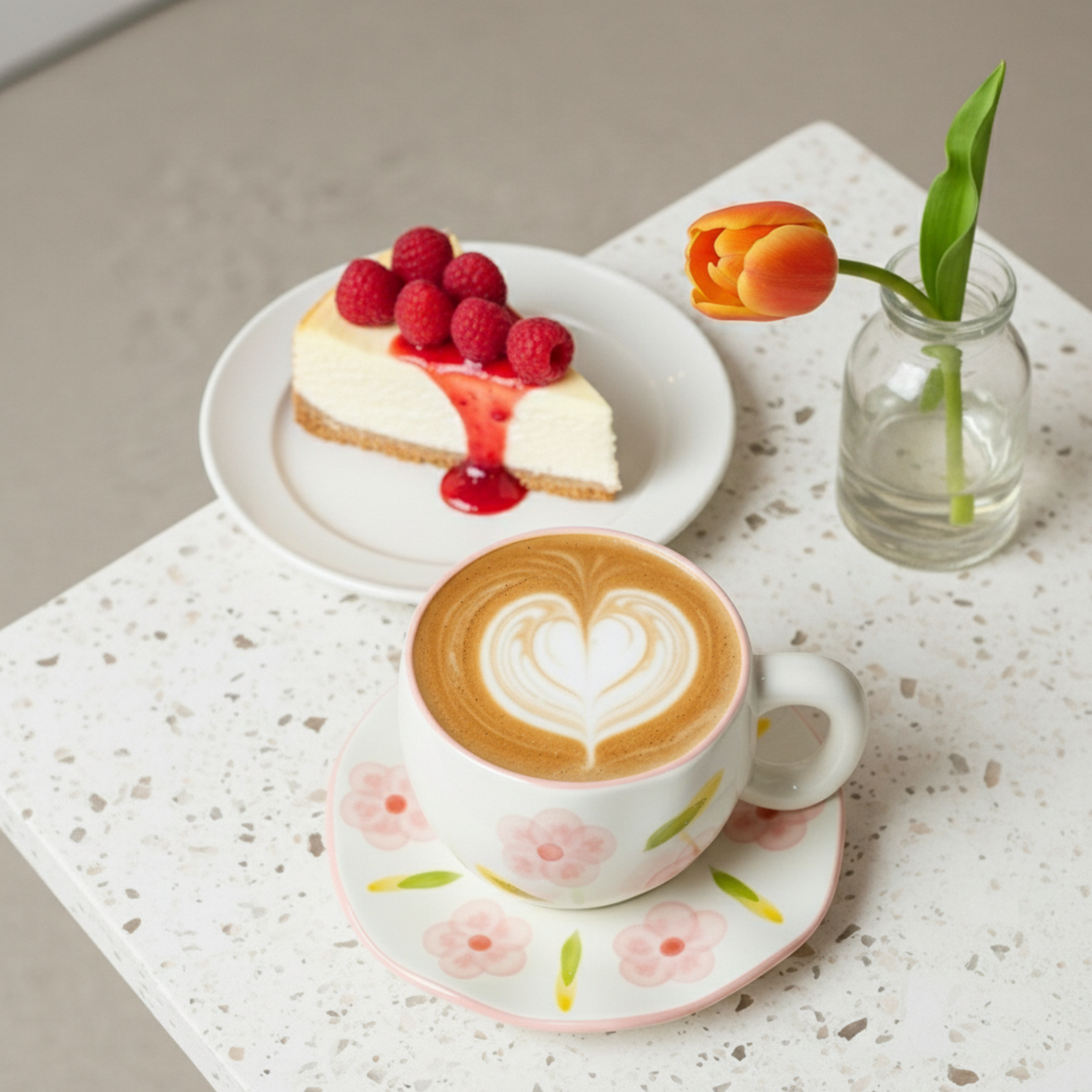 Tasse Fleur Rose Pastel – Céramique Douce et Élégante Fiolla Home