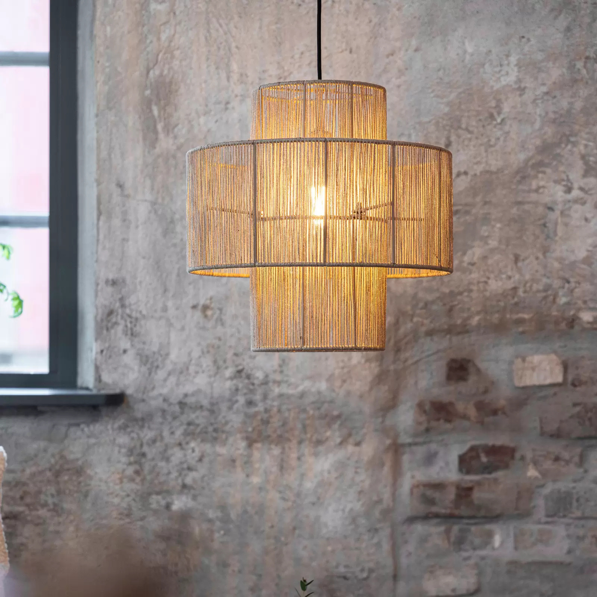 Suspension Vetra en Jute | Luminaire Bohème Chic | Fiolla Home