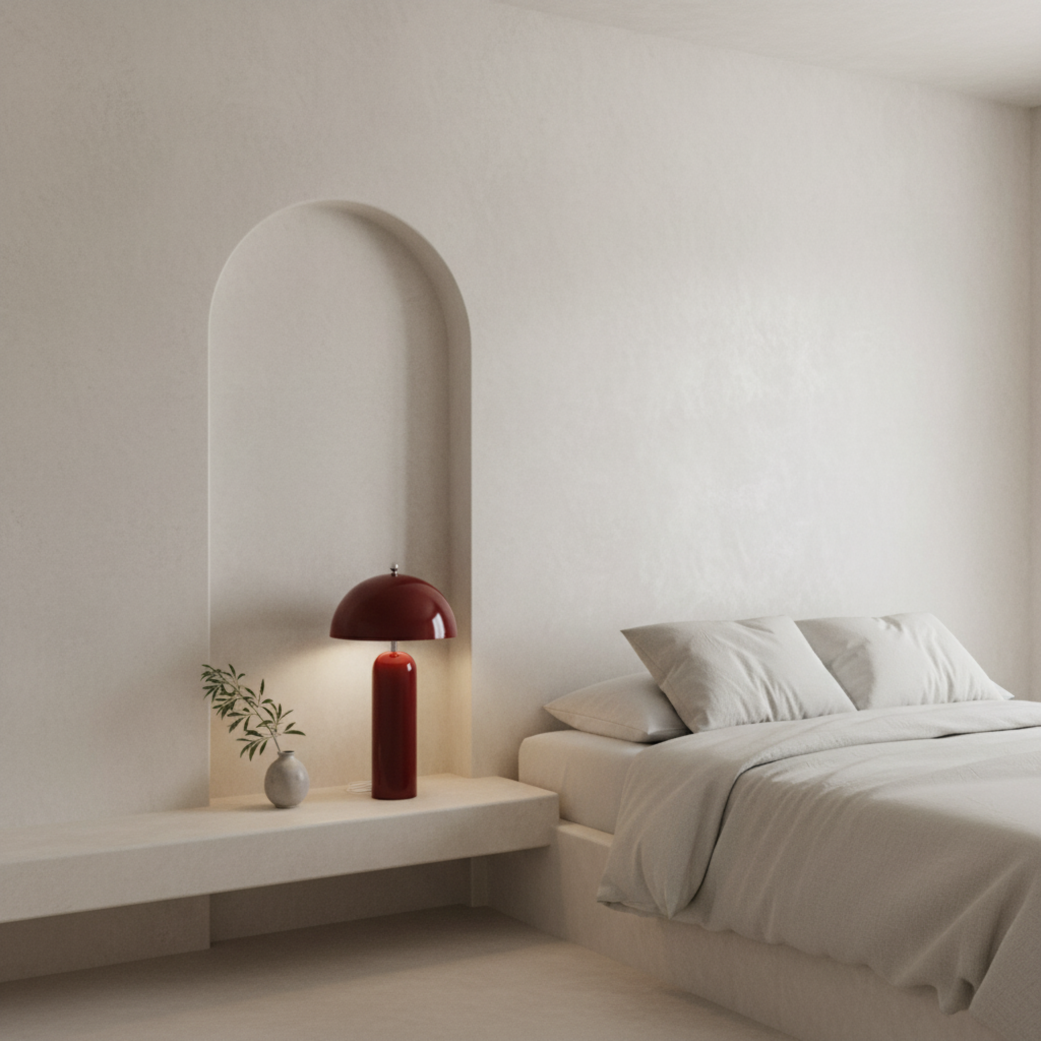 Lampe à Poser Champignon Rouge – Design Rétro Chic & Tendance