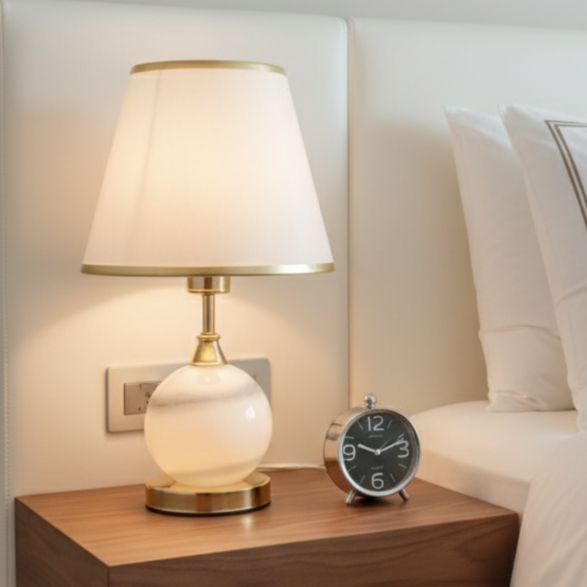 Veilleuse Chambre à Coucher | Globe Opalin | Fiolla Home