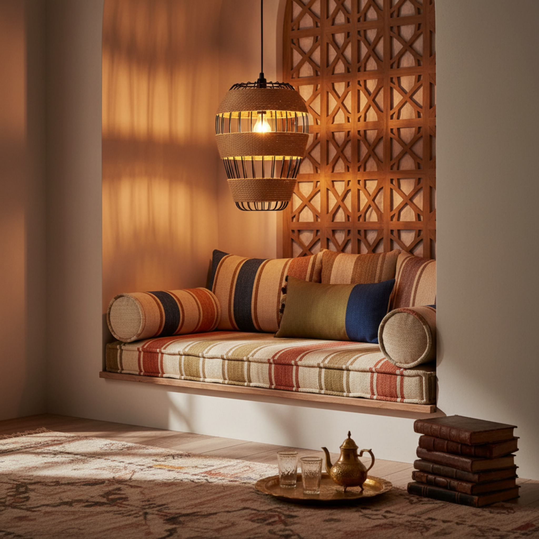 Suspension Luminaire Corde Tressée | Design Artisanal | Tunisie