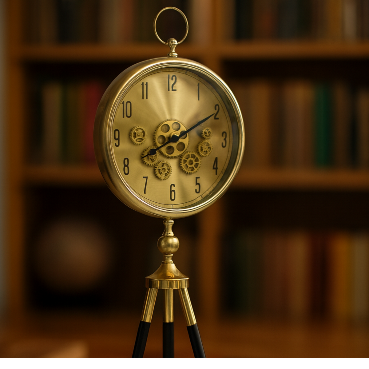Horloge décorative sur pied dorée | Style vintage Tunisie | Fiolla Home