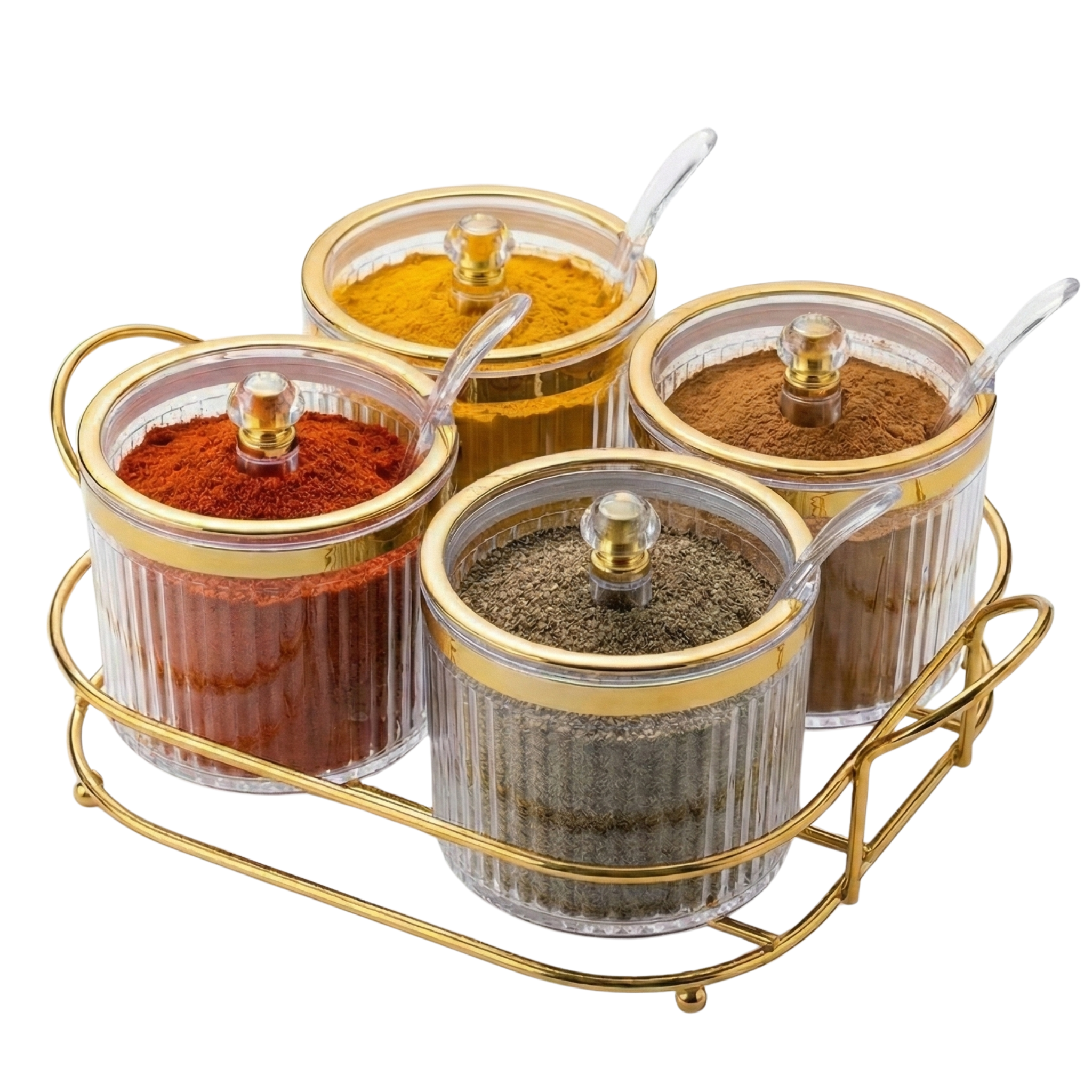 Porte-Épices ou Porte-Fruits Secs avec Support - Organisation Pratique et Élégante | Fiolla Home