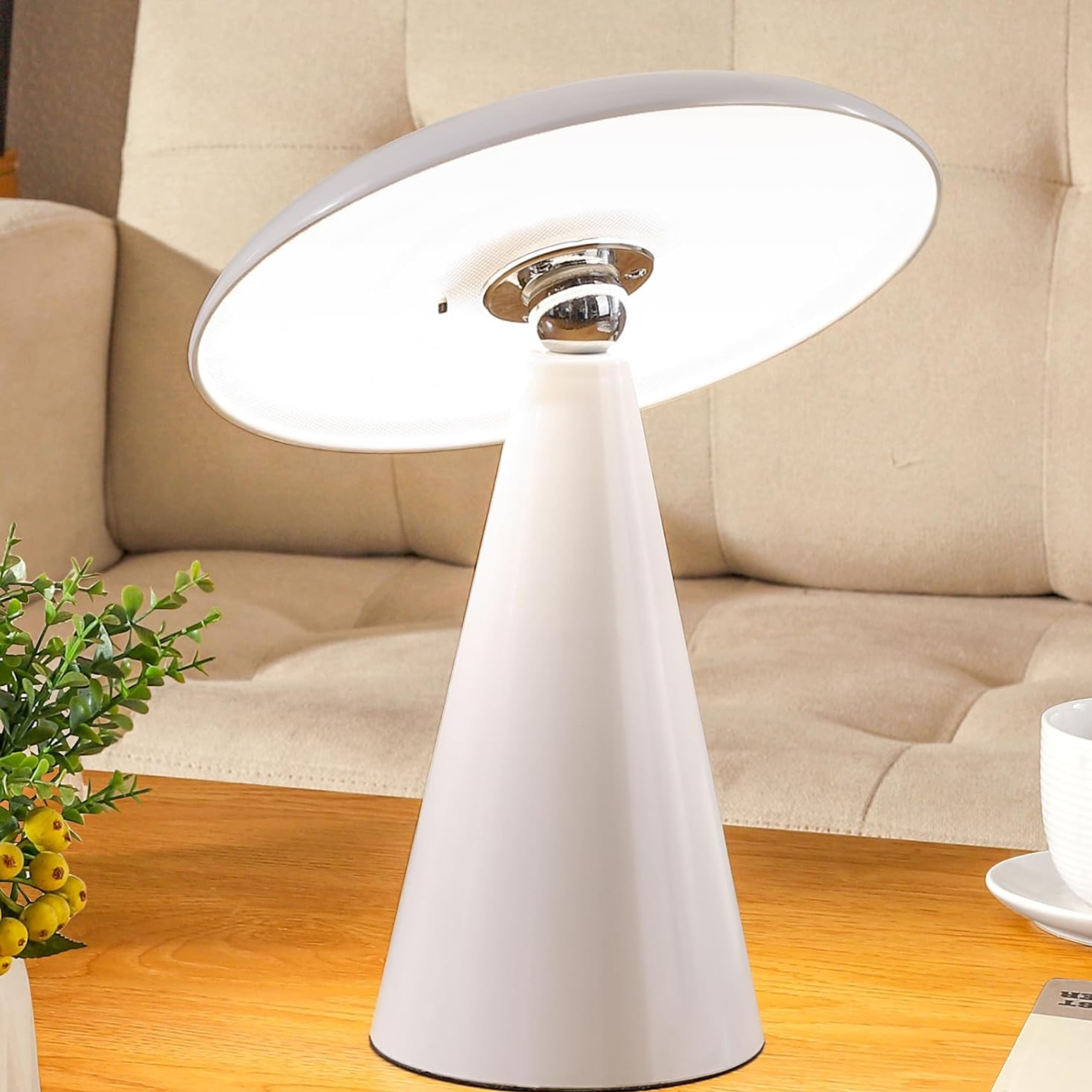 Veilleuse LED Tête Orientable Blanche | Fiolla Home Tunisie