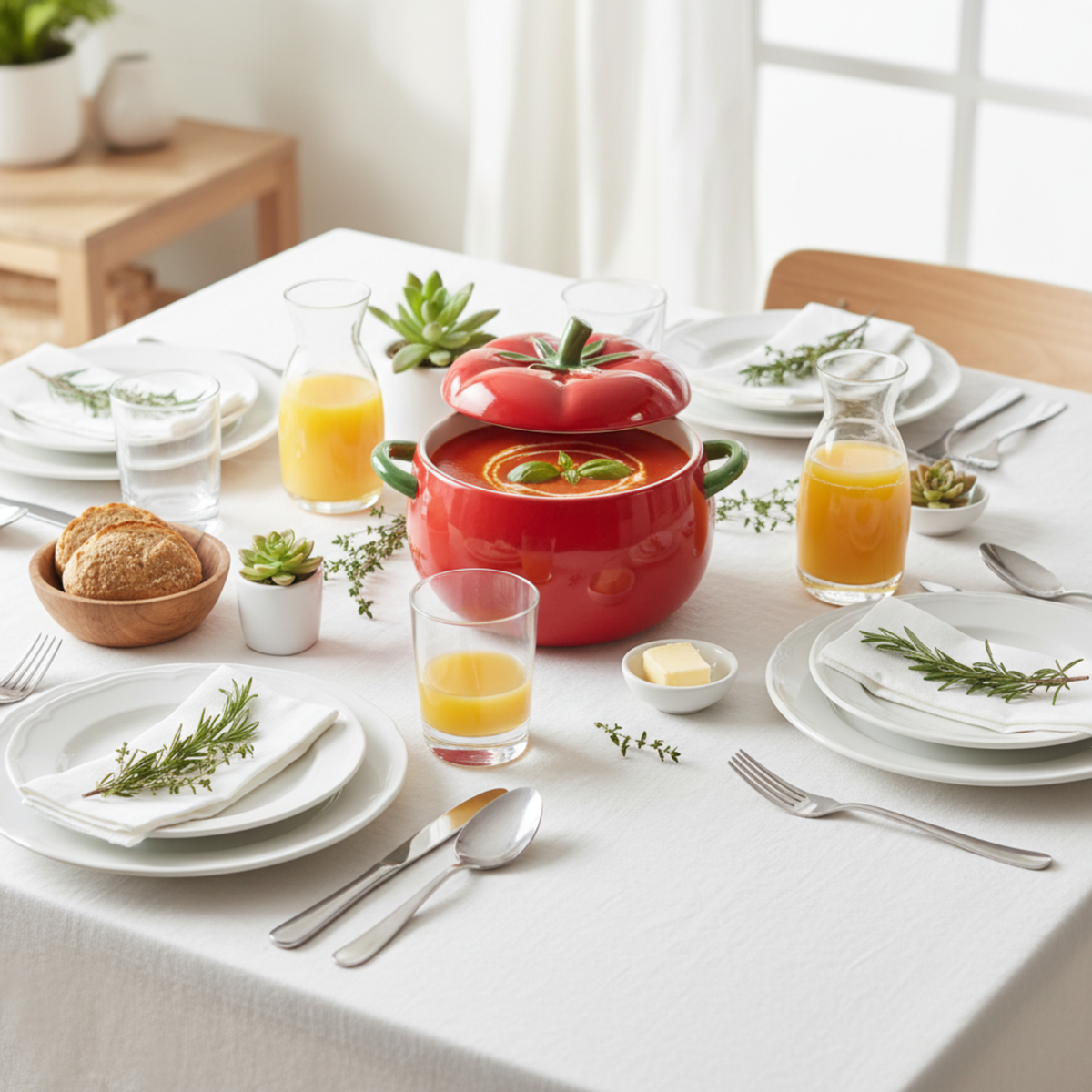 Cocotte Forme Tomate en Céramique – Design Original & Tendance